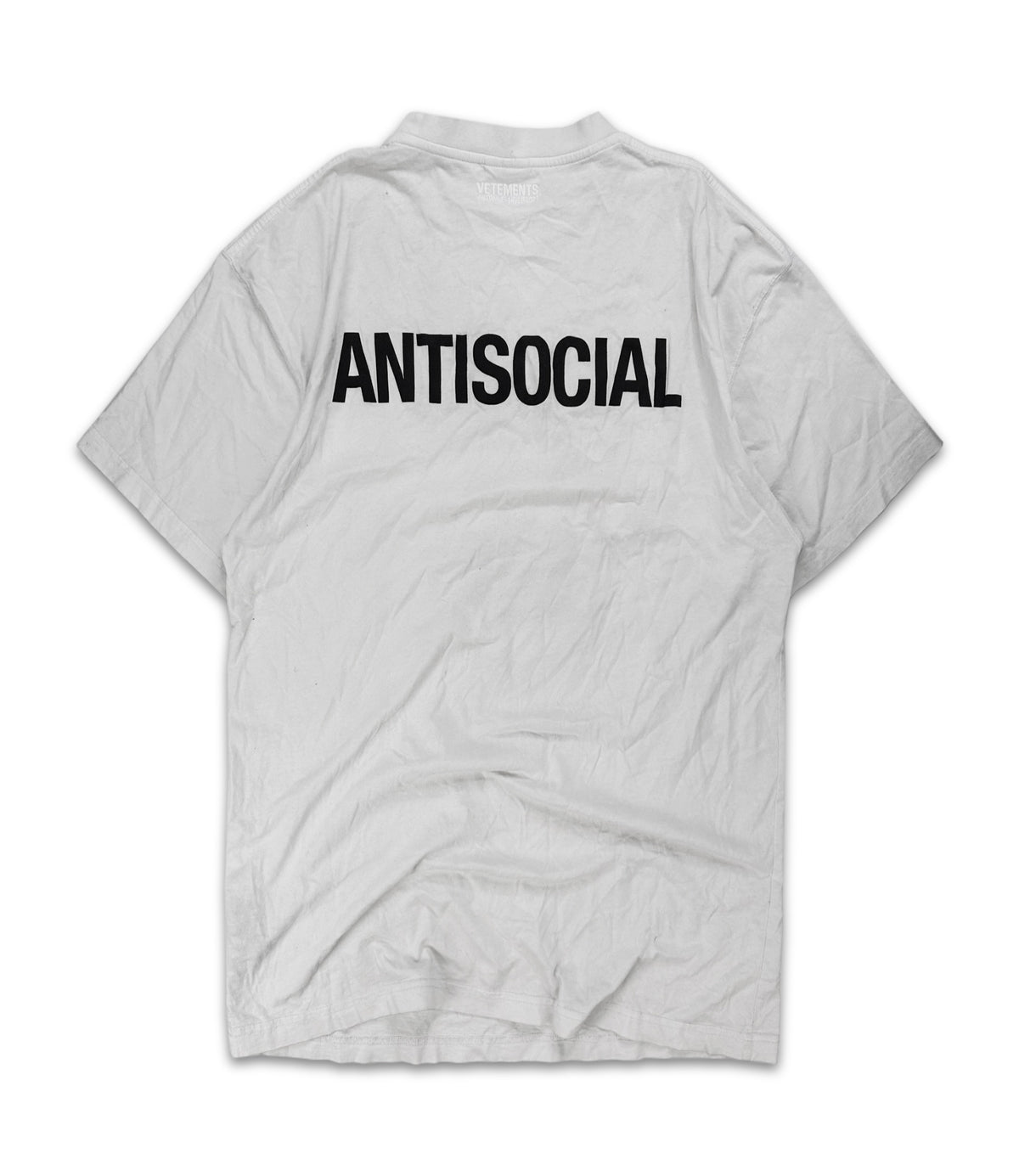 AW21 Vêtements ‘No Photos’ White Graphic Social Media T-Shirt