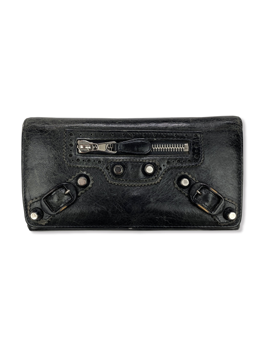 Balenciaga Black Leather “City” Wallet