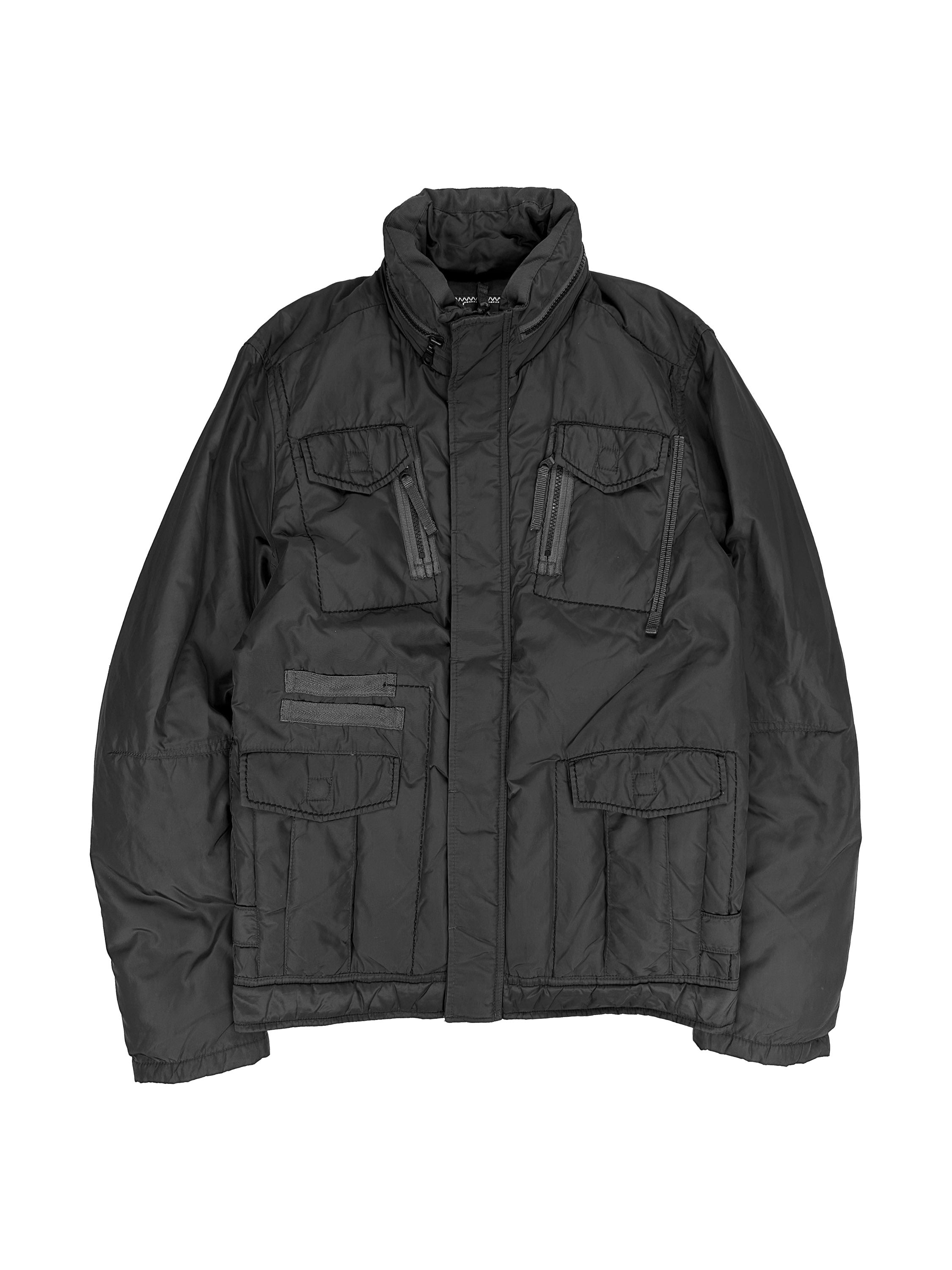 90s Marithe Francois Girbaud Slate Grey Multi Pocket Jacket