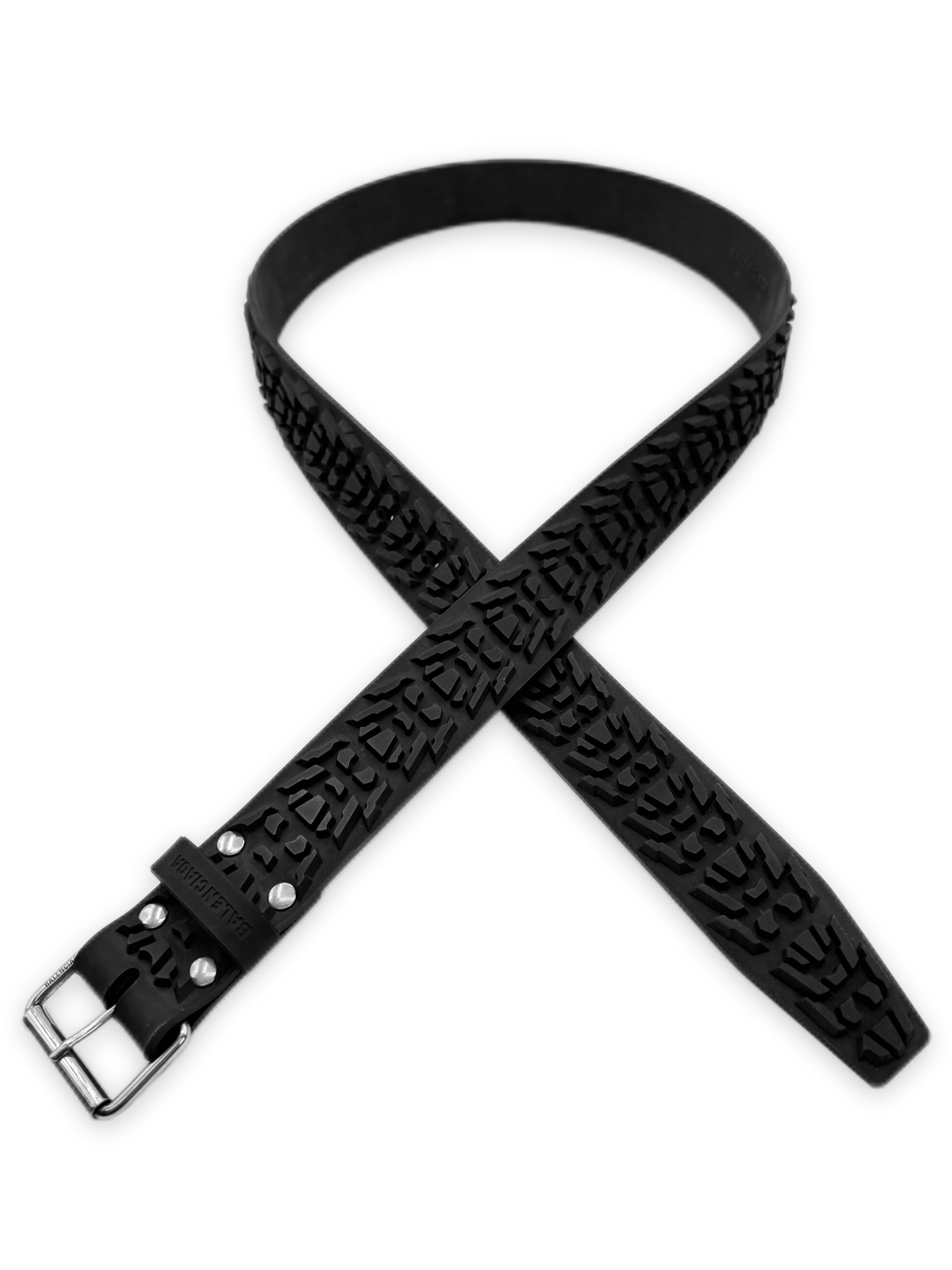 AW20 Balenciaga by Demna Gvasalia ‘Tyre’ Rubber Black Belt