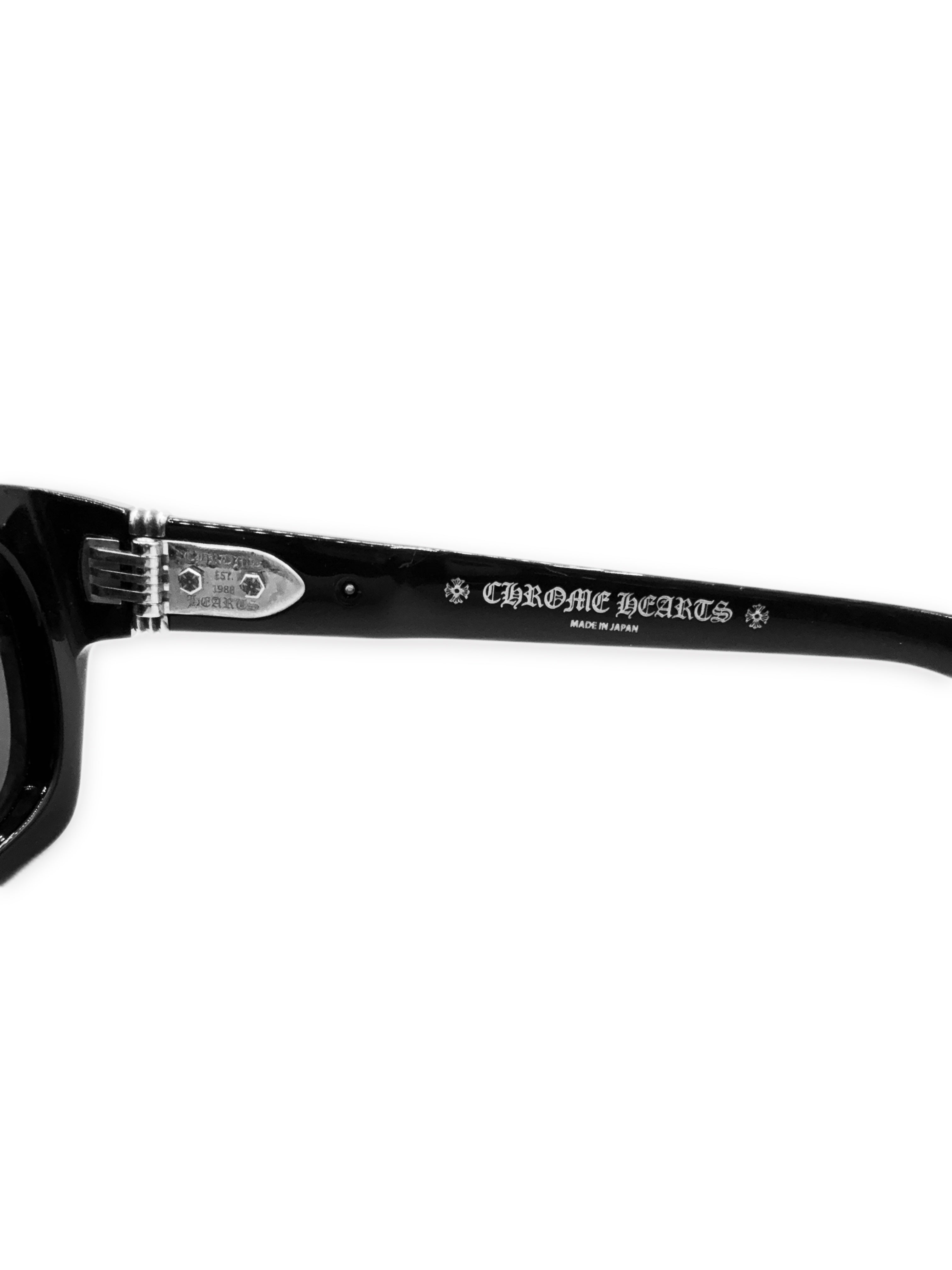 Chrome Hearts ‘Idawanna’ Black Star Rectangular Sunglasses