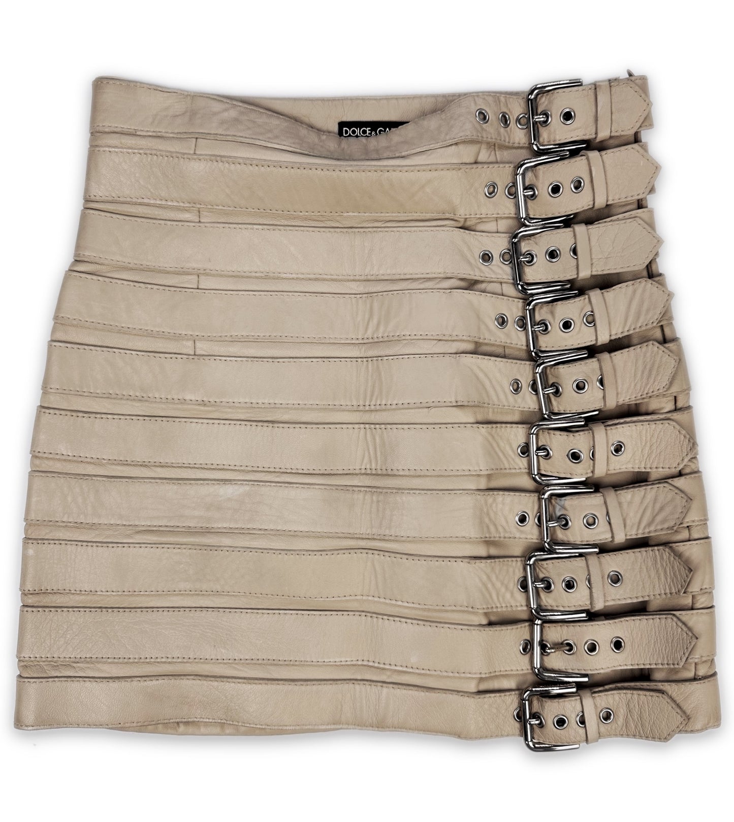 SS03 Dolce & Gabbana ‘Sex’ Lambskin Leather Belt Skirt