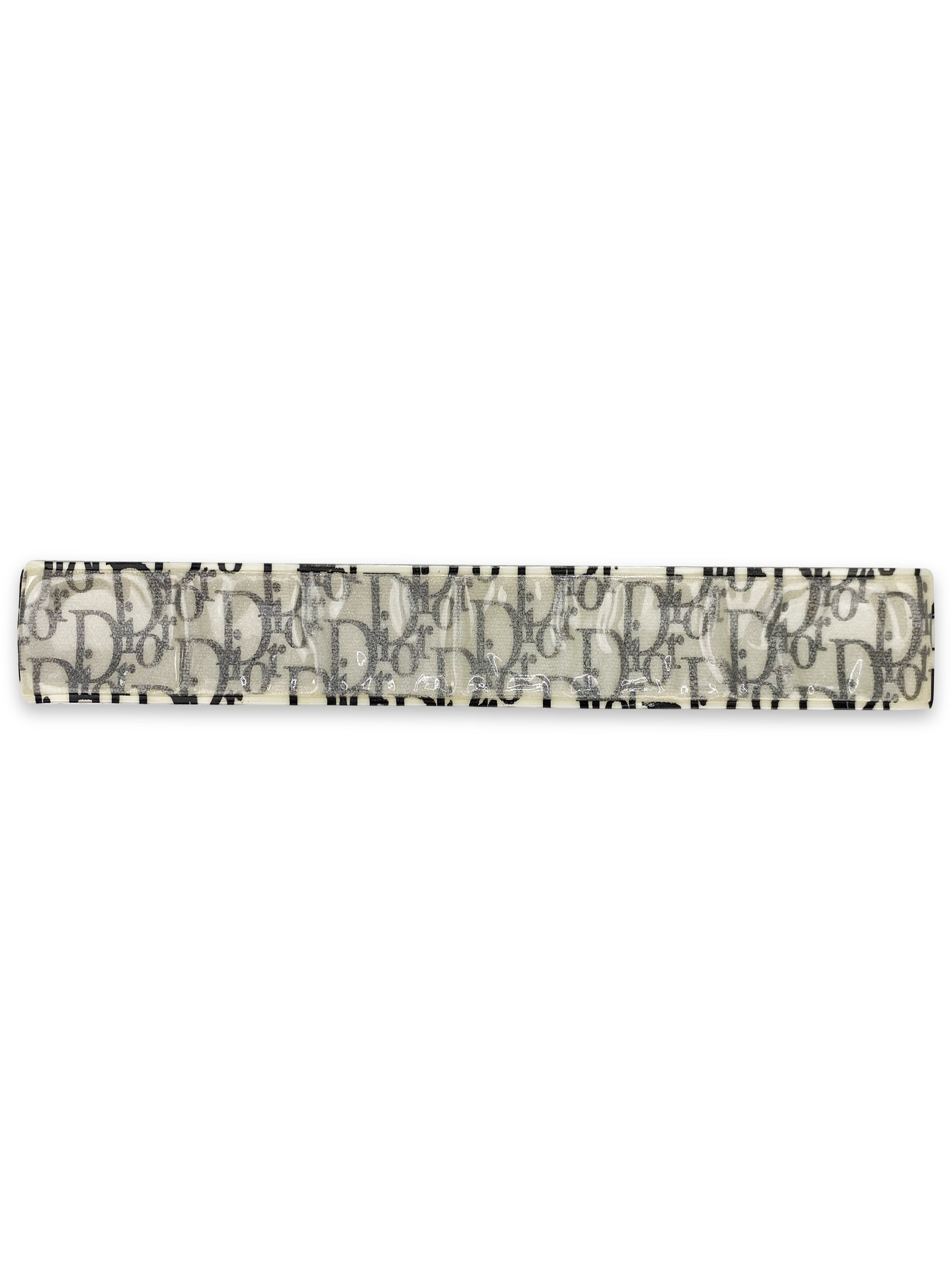 Dior White Trotter Monogram Slap Bracelet