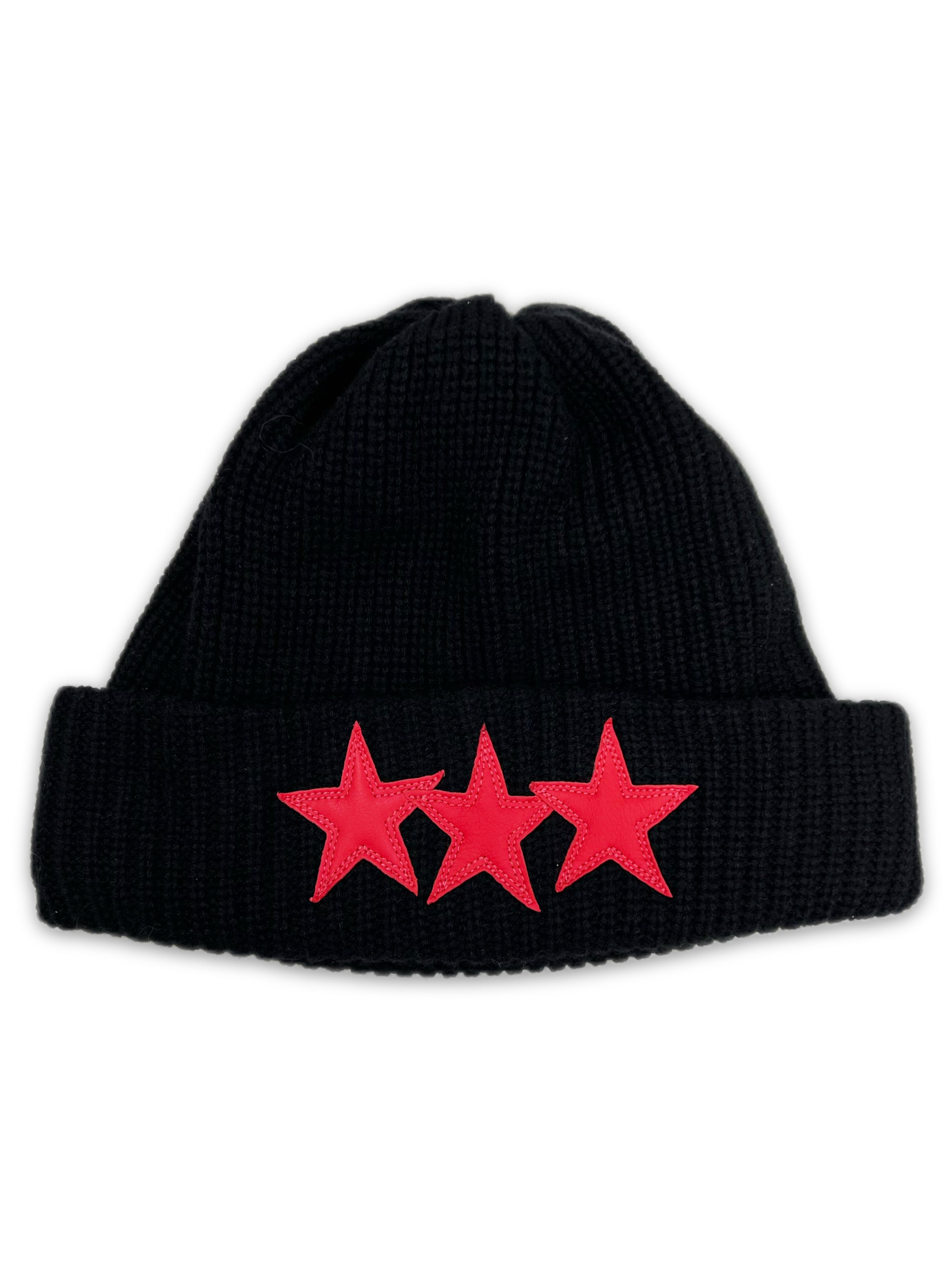 Chrome Hearts Red Triple Star Patch ‘Sludge’ Cashmere Beanie
