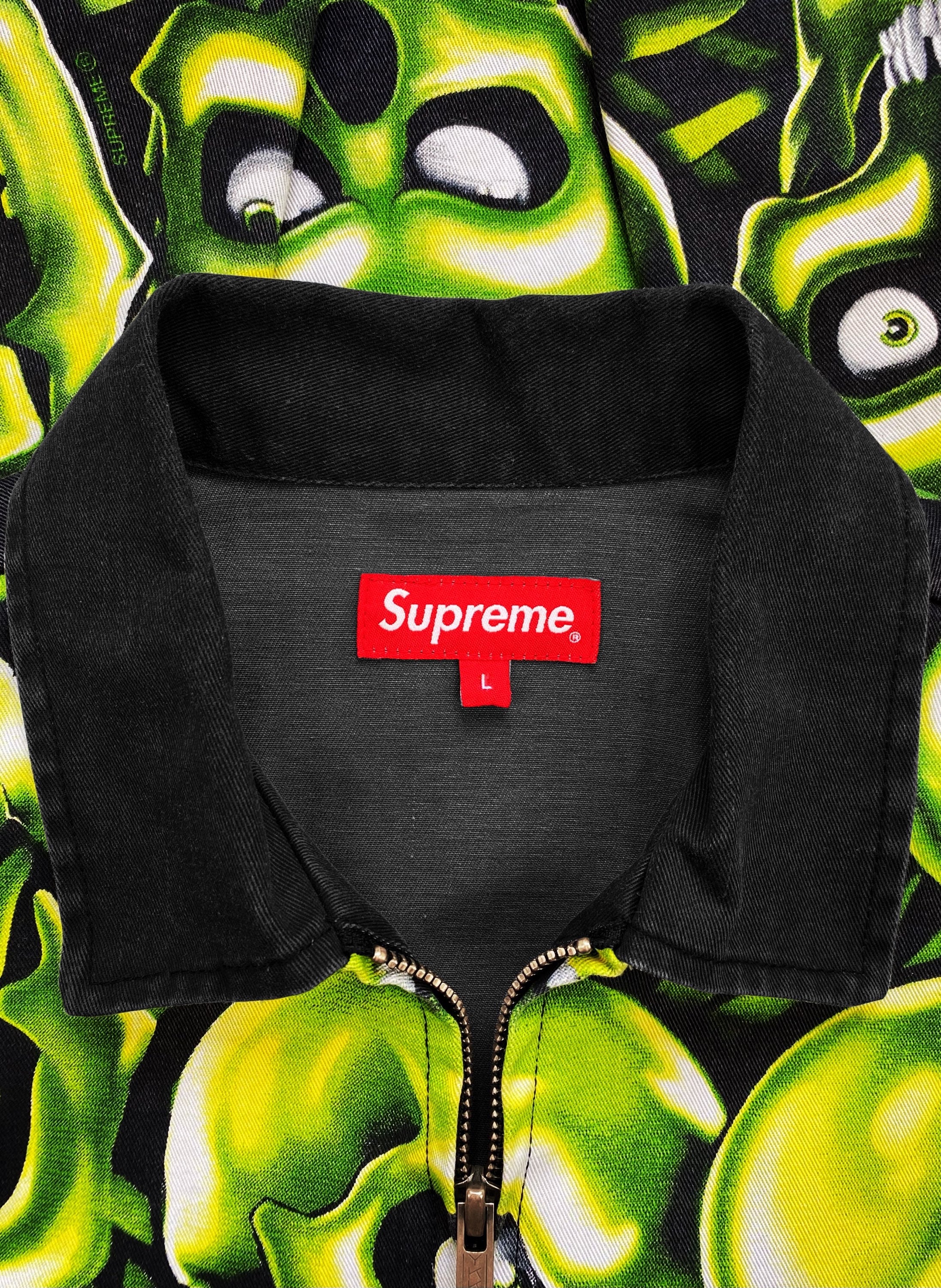 SS18 Supreme ‘Skull Pile’ Full Print Denim Trucker Jacket