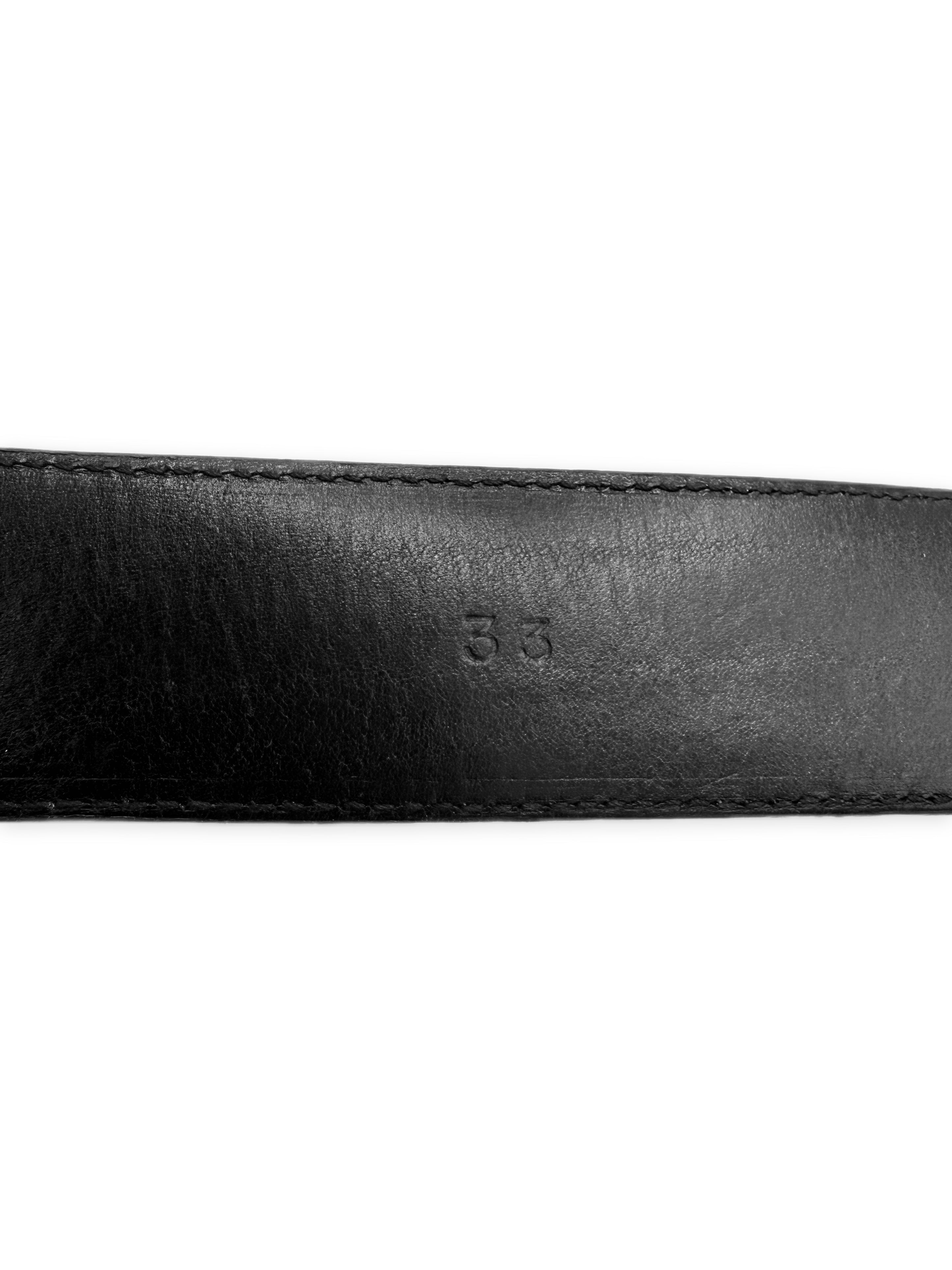 Chrome Hearts Black Gunslinger .925 Silver Leather Belt