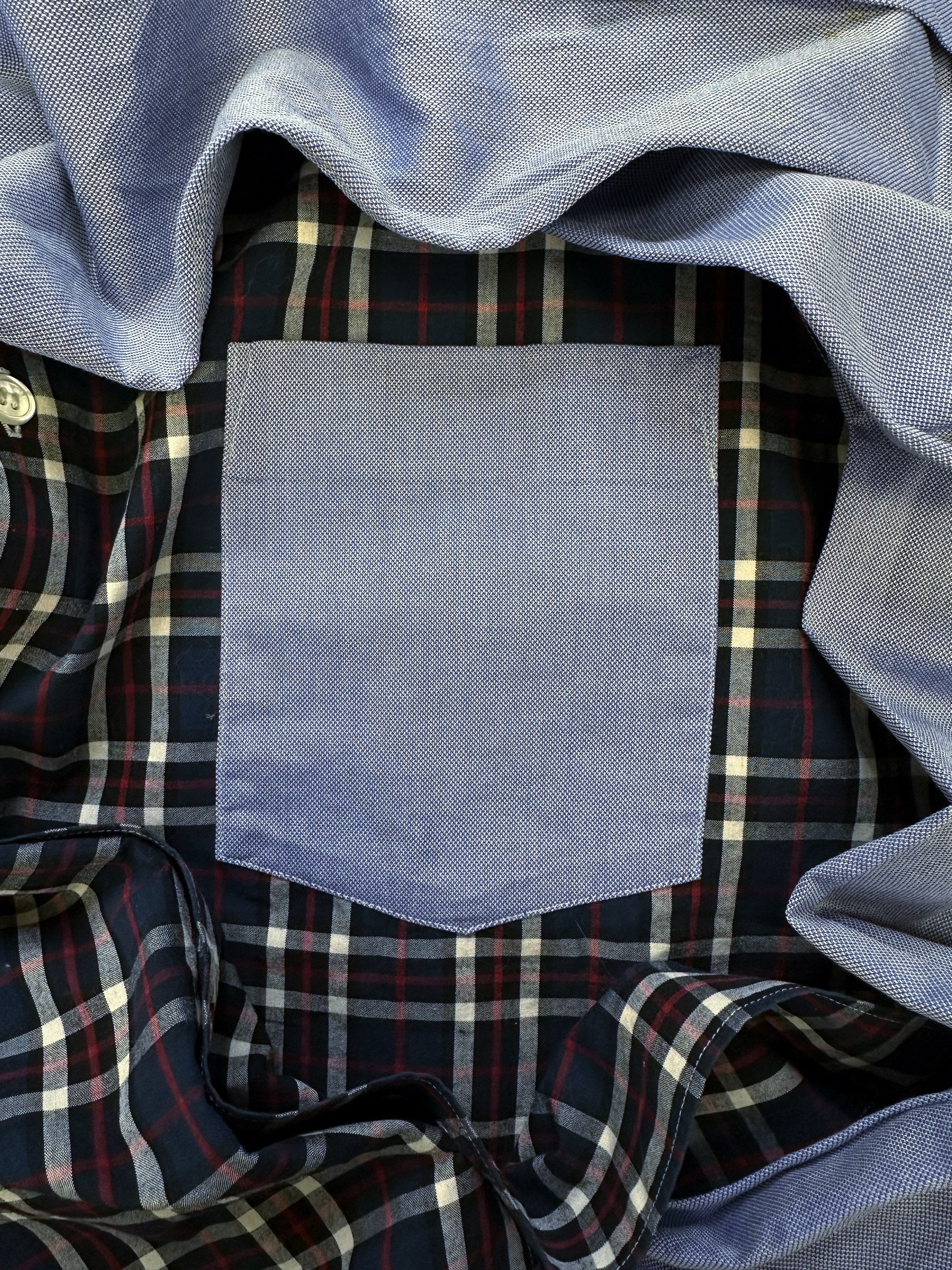 Comme des Garçons Homme ‘Patchwork’ Plaid Long Sleeve Shirt