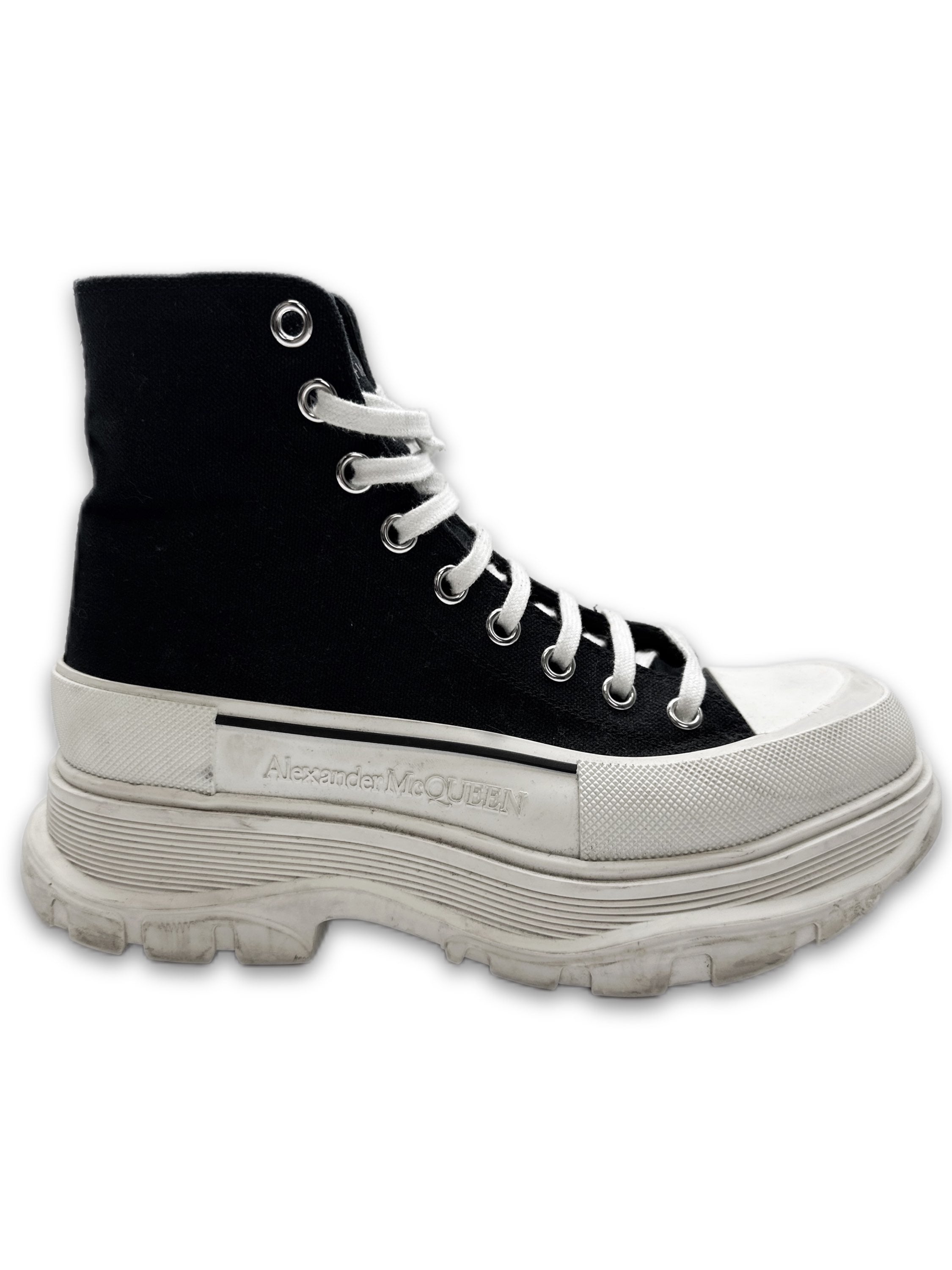 Alexander McQueen Platform Hi-top Black Sneakers