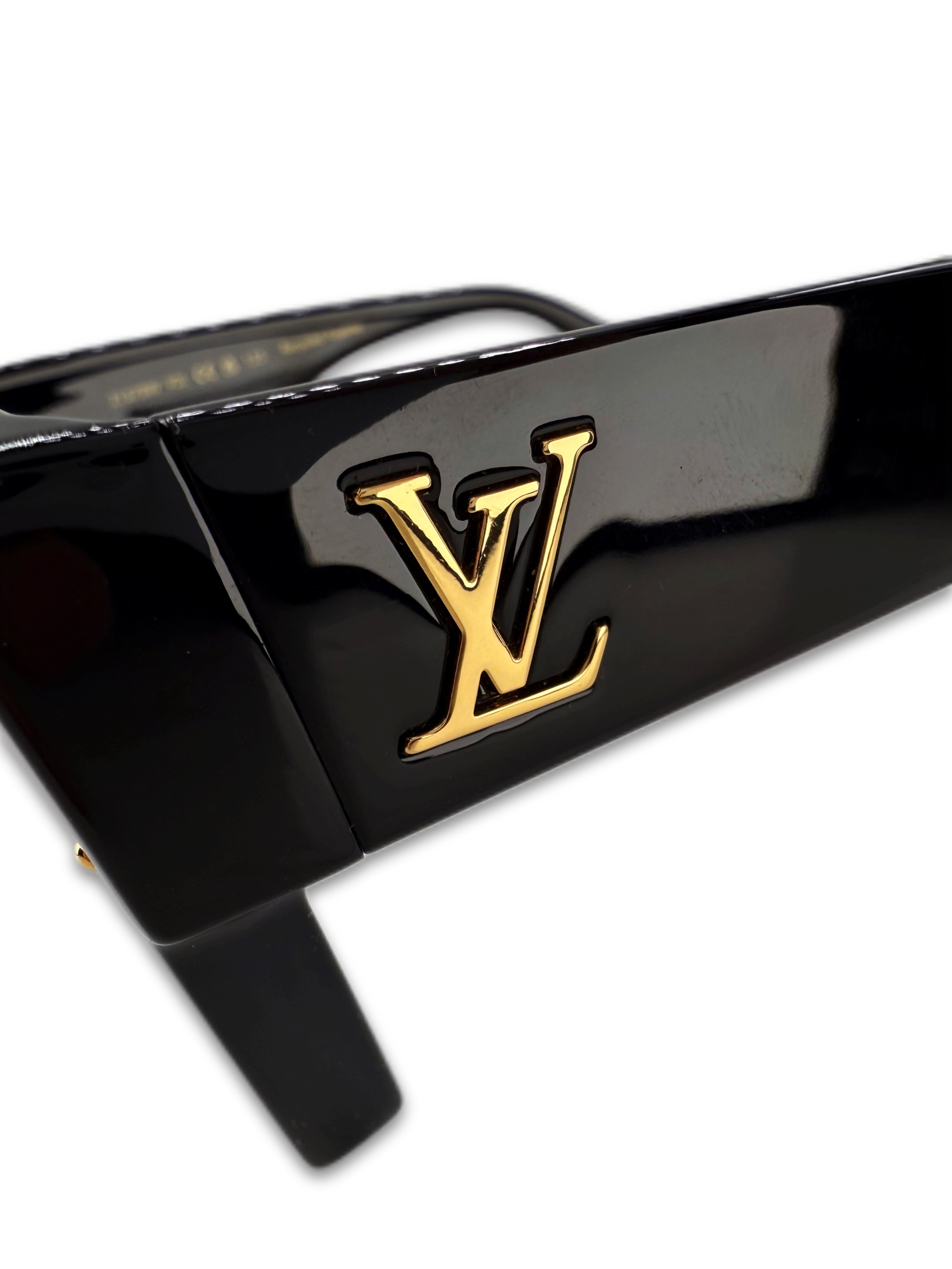 Louis Vuitton Cyclone Black Square Frame Gemstone Sunglasses