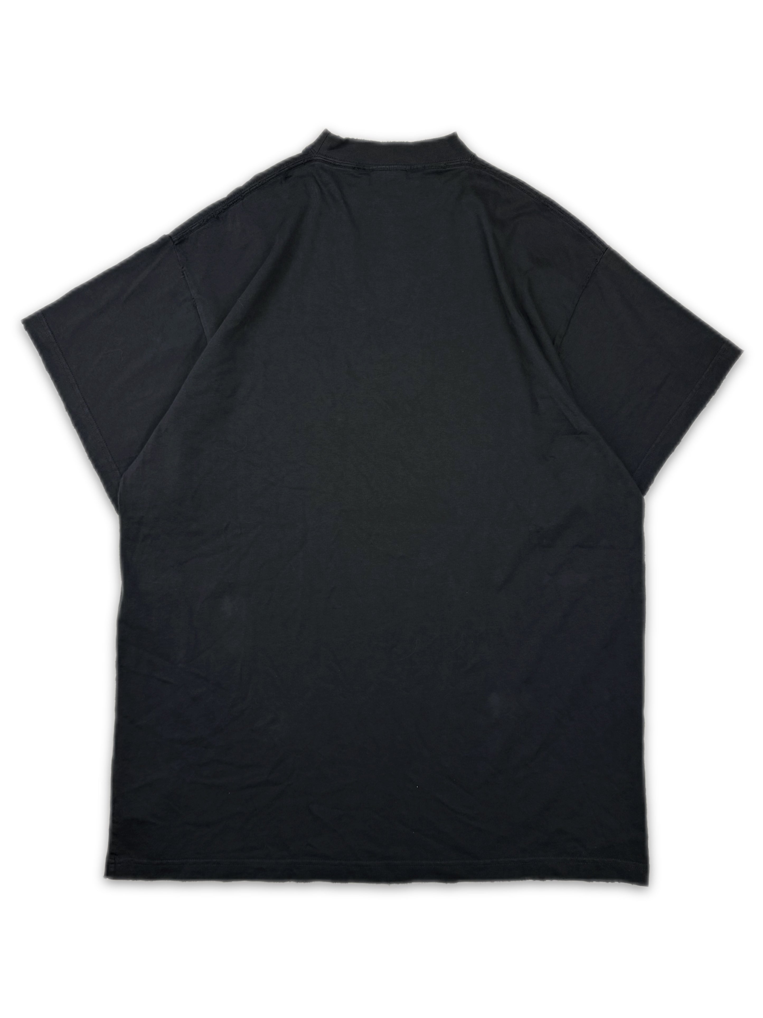 SS25 Balenciaga ‘ID Card’ Black Distressed Oversized T-Shirt