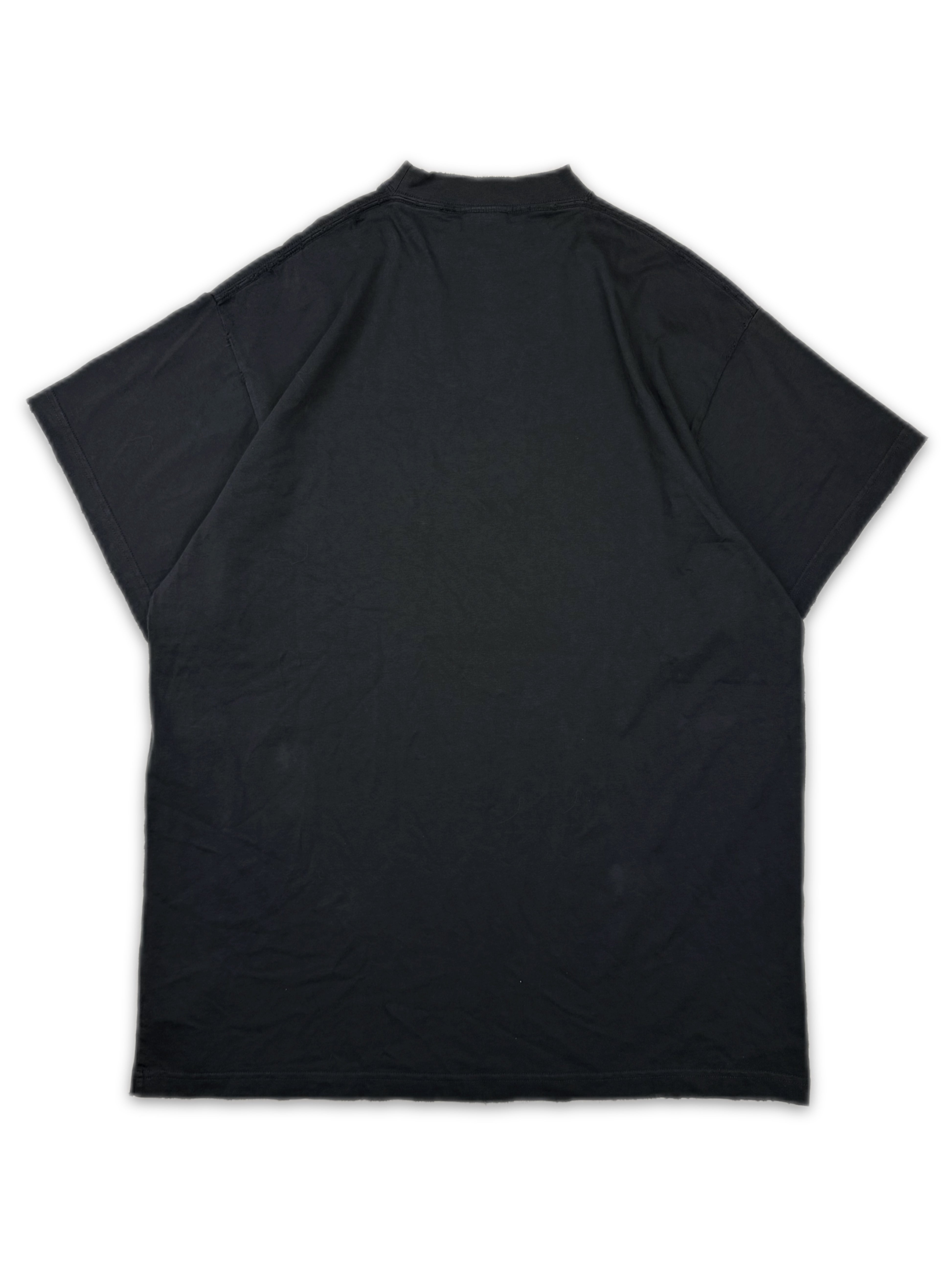 SS25 Balenciaga ‘ID Card’ Black Distressed Oversized T-Shirt