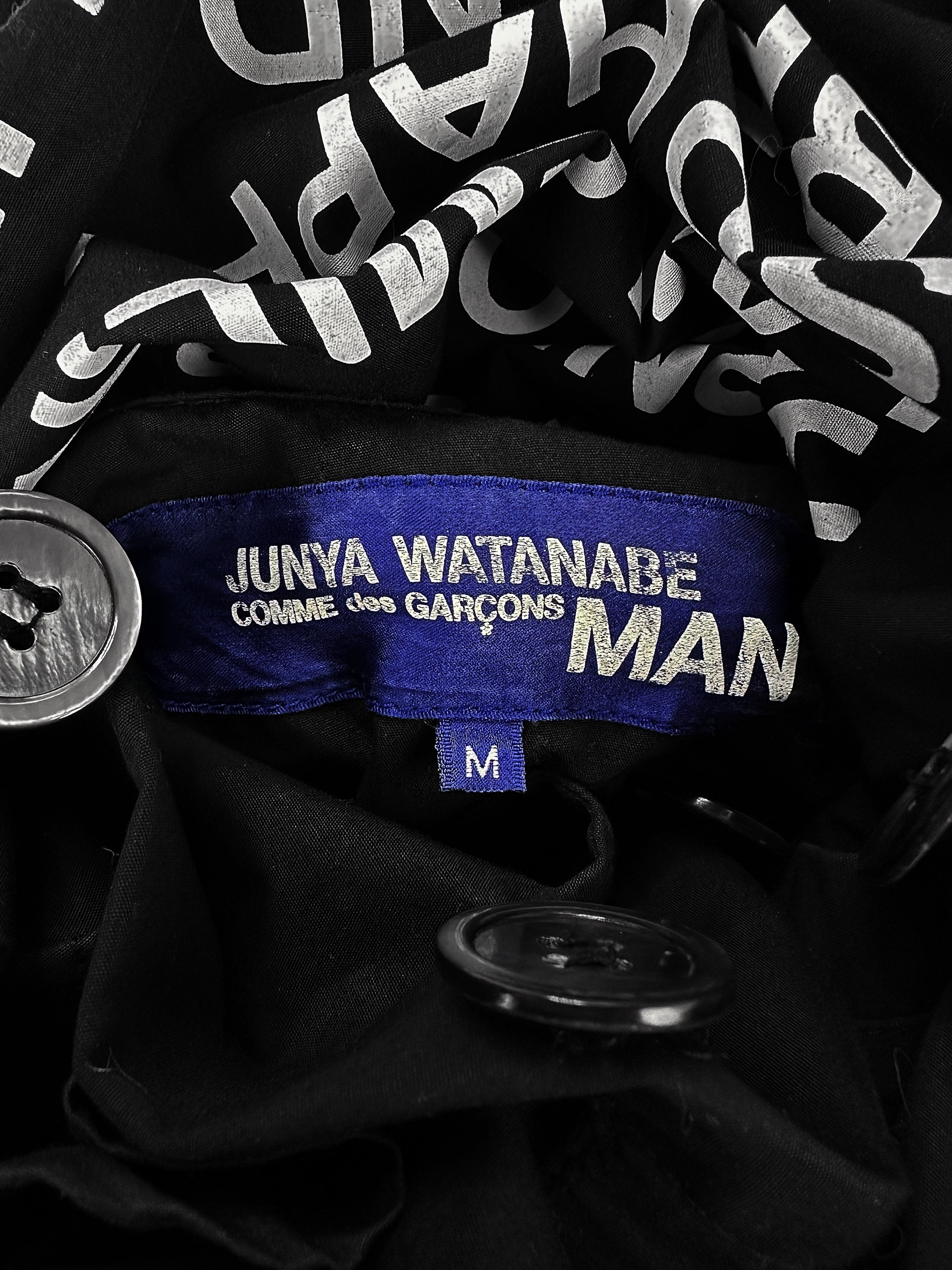 SS02 Junya Watanabe ‘Oh, Darling’ Black Poem Peacoat Jacket