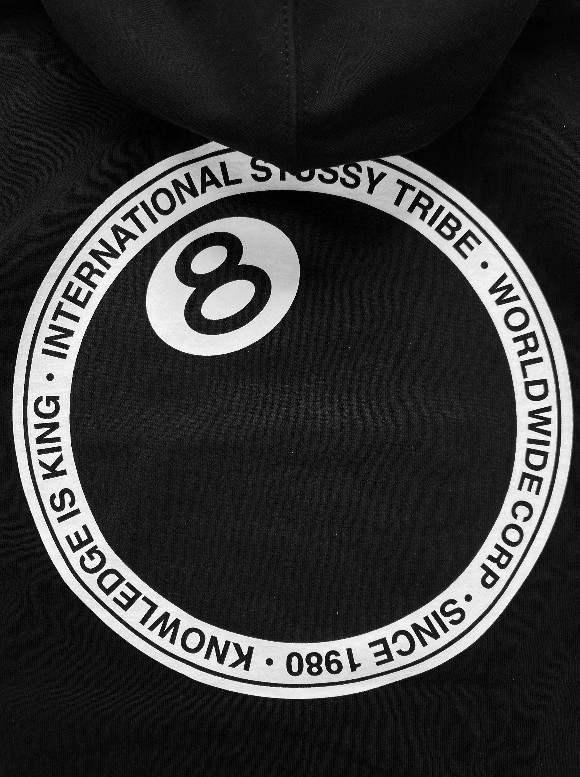 Stüssy 8 Ball Graphic Black Heavy Weight Hoodie