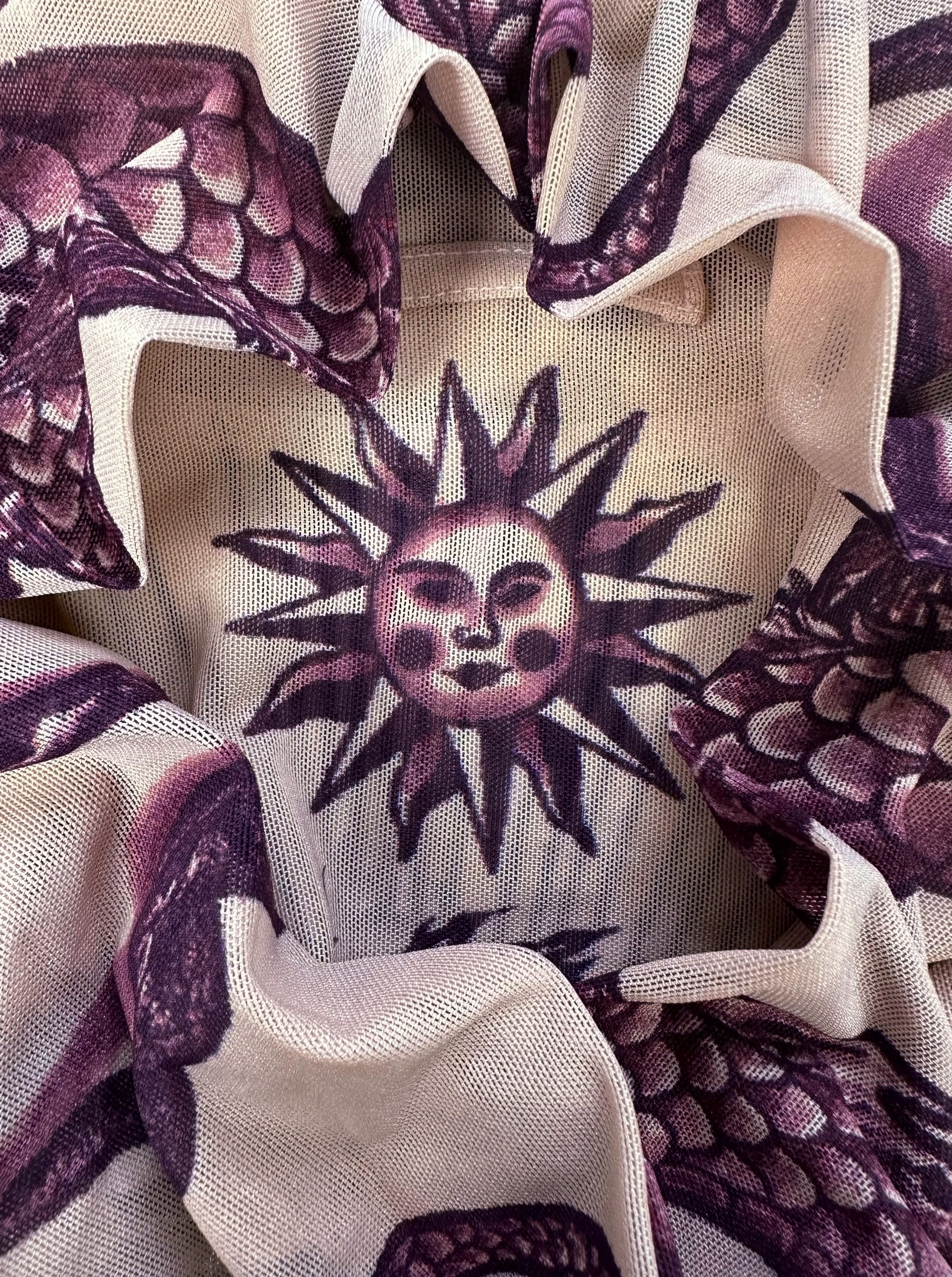 SS96 Jean Paul Gaultier ‘Safe Sex Forever’ Mesh Tattoo Longsleeve