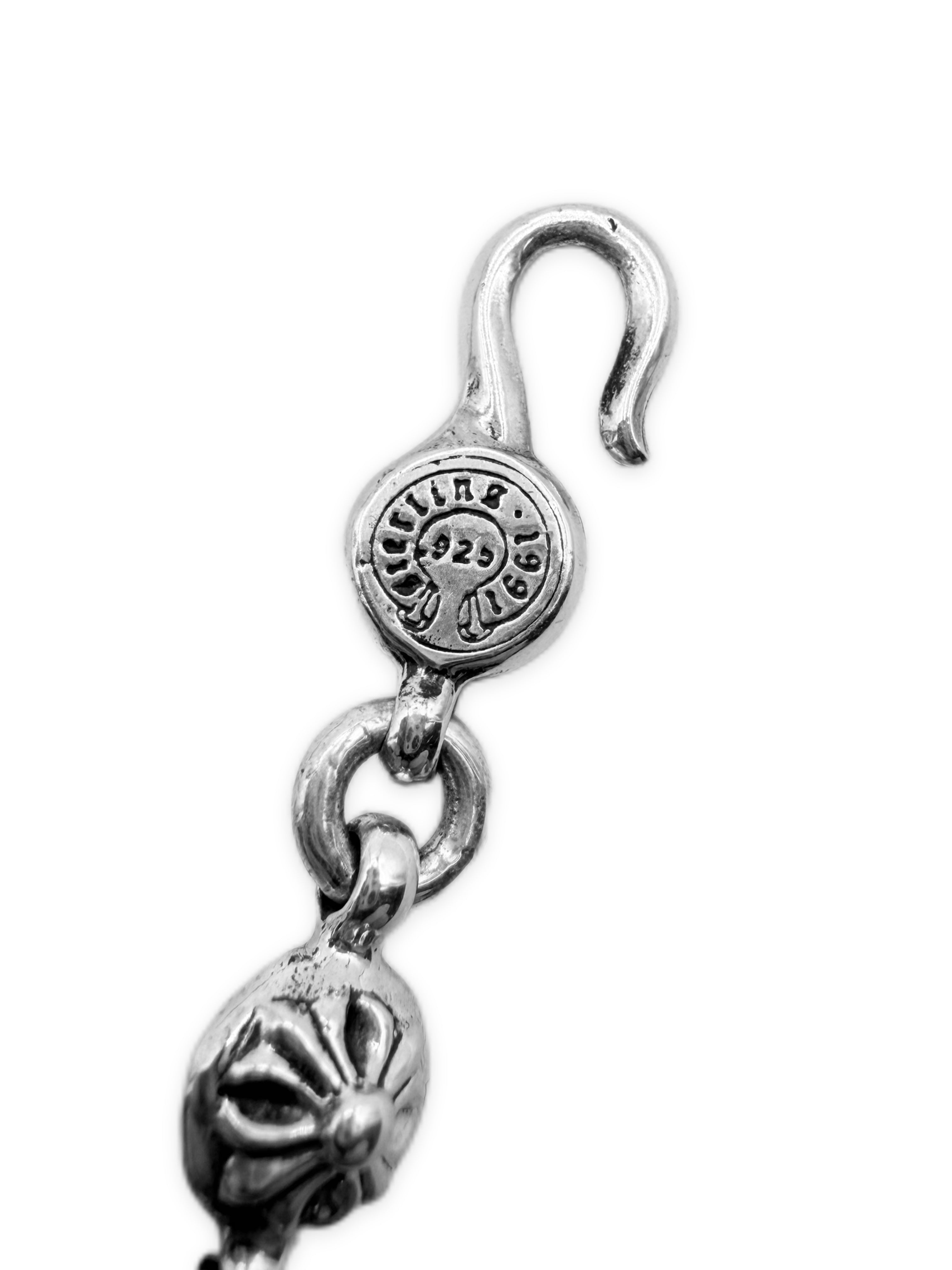 Chrome Hearts Cross Ball #1 8 in .925 Silver Bracelet