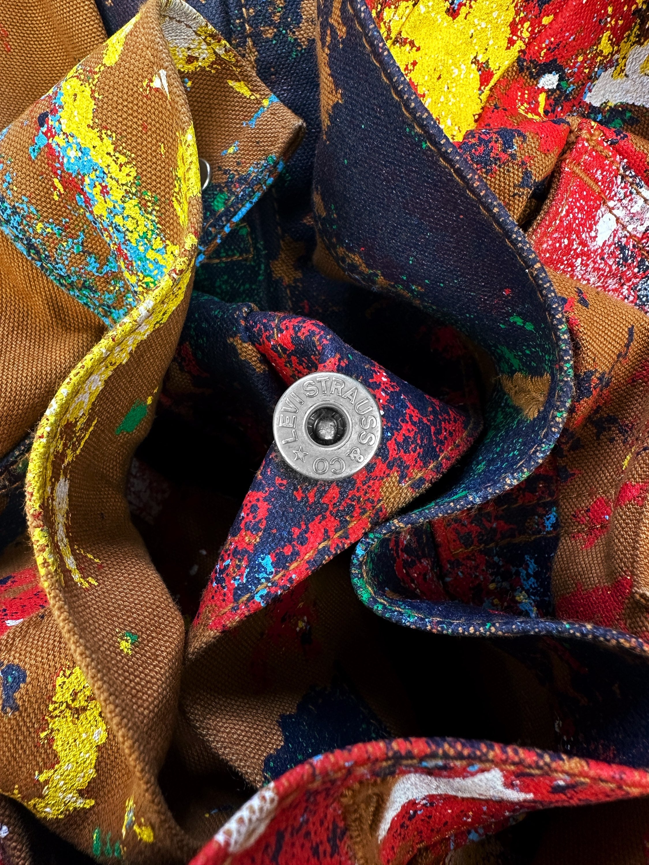 SS18 Junya Watanabe x Levi’s ‘Paint’ Back Buckle Trucker Jacket