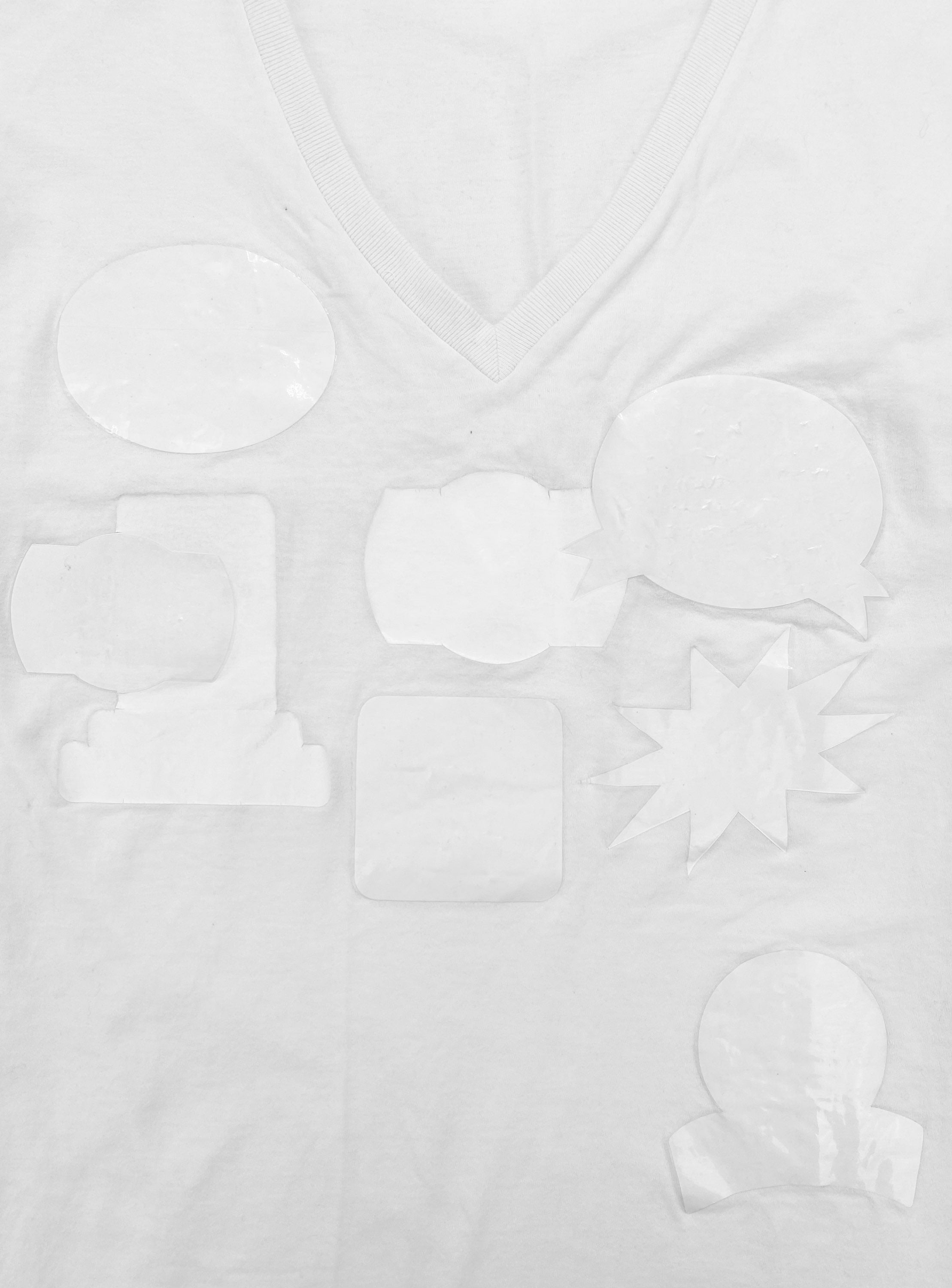SS01 Maison Margiela White Sticker Motif Longsleeve Shirt
