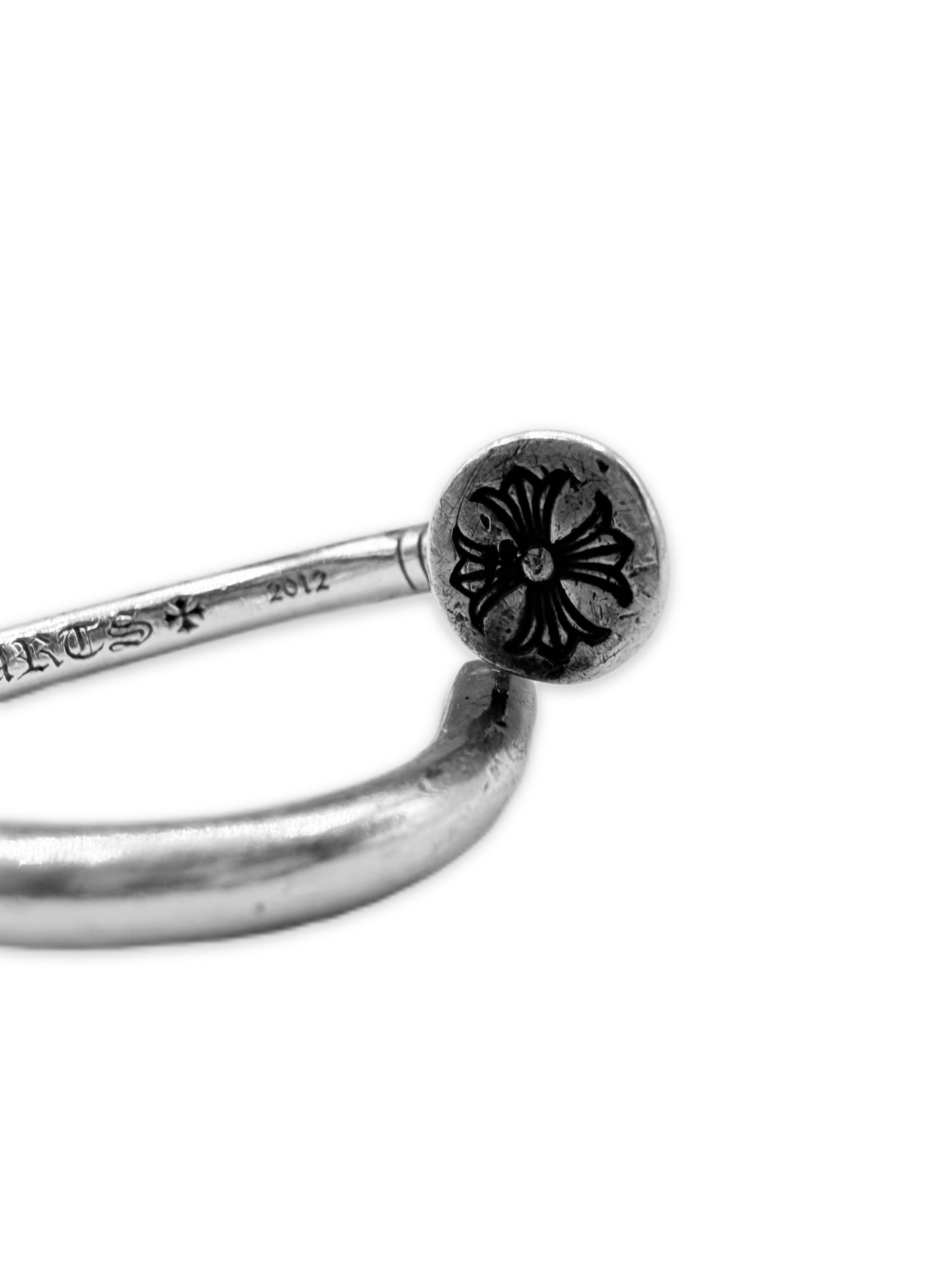 Chrome Hearts Nail Flat Head Plus Motif .925 Silver Ring