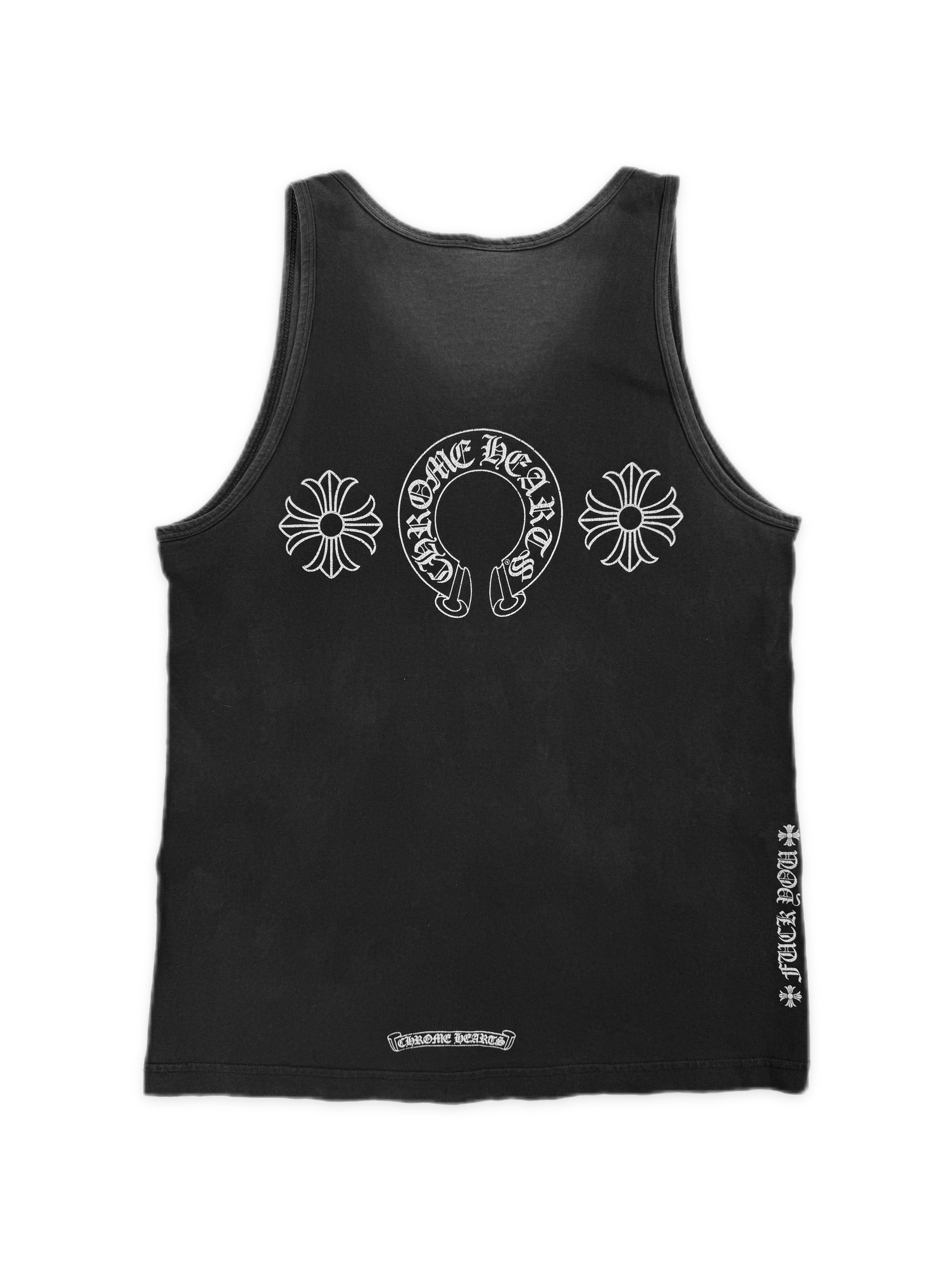 Chrome Hearts Horse Shoe Plus Faded Sleeveless Tank Top