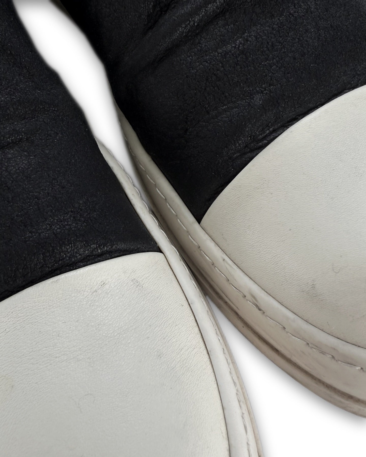 Rick Owens Black Leather ‘Sock’ Ramone Sneakers