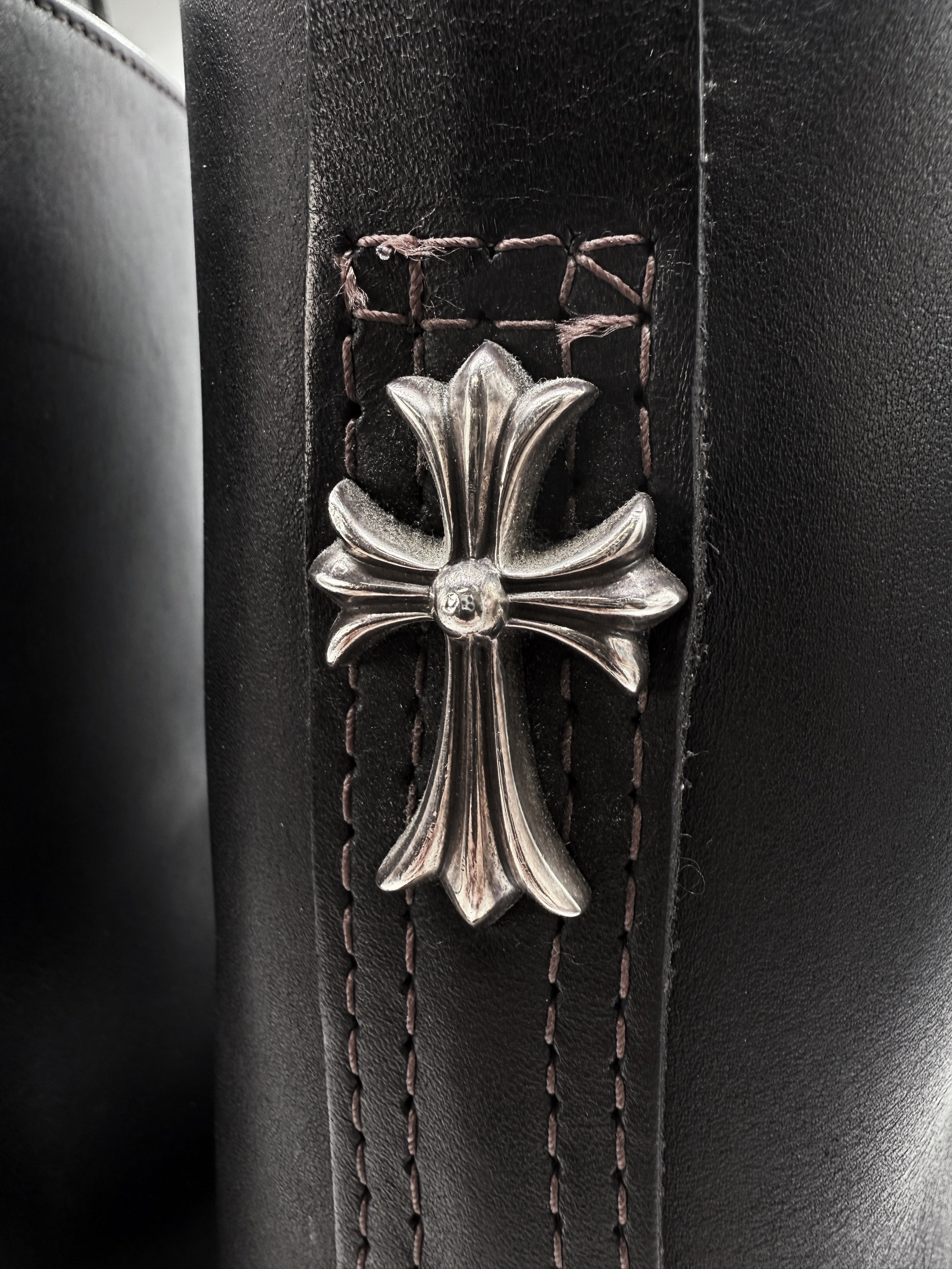 Chrome Hearts x Wesco 3 Piece Cuban Link Silver Cross Engineer Boots