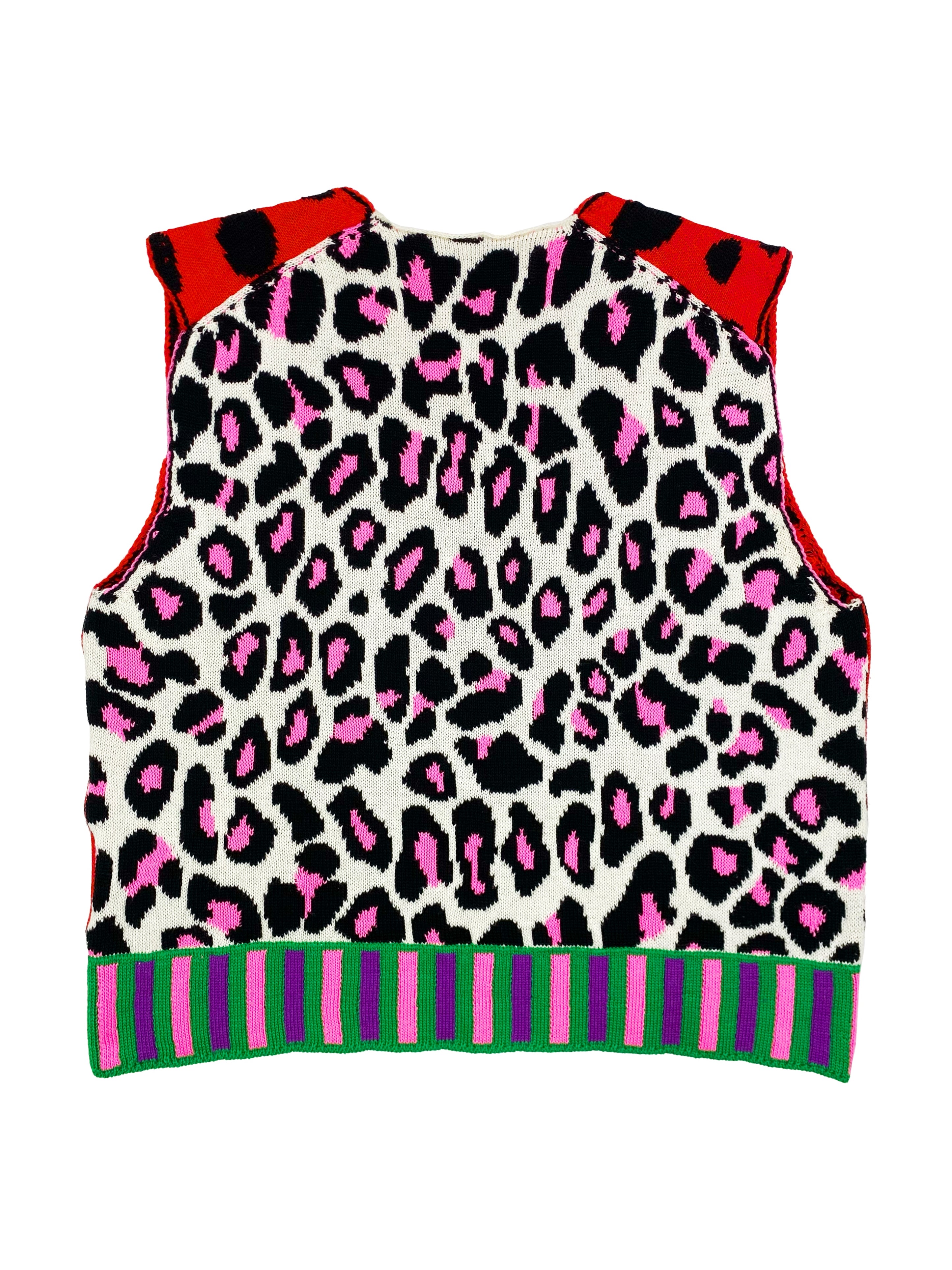 SS18 Comme Des Garçons Homme Plus Leopard Print Sweater Vest