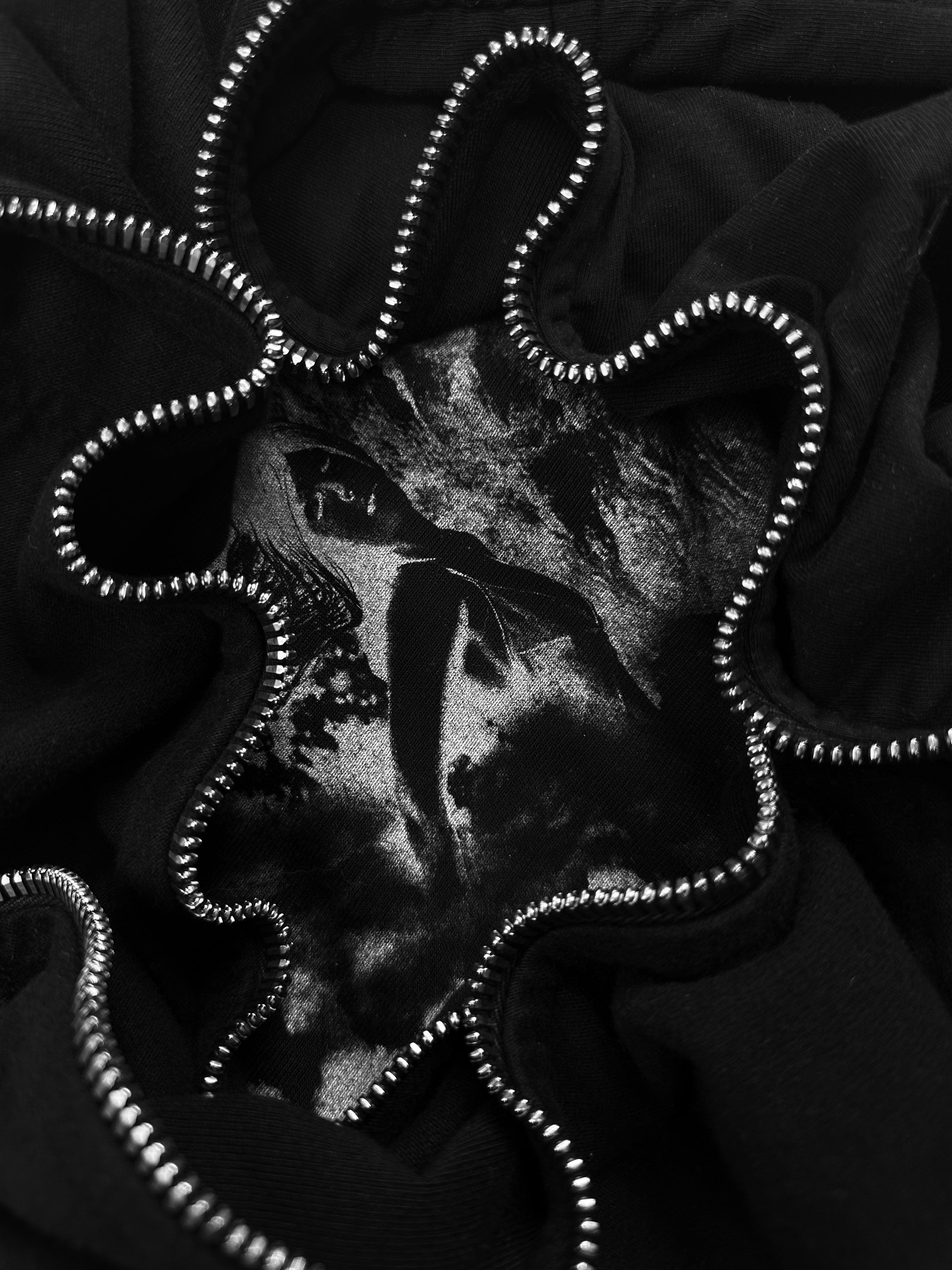 SS20 Rick Owens ‘Gimp’ Pentagram Graphic Full Zip Hoodie