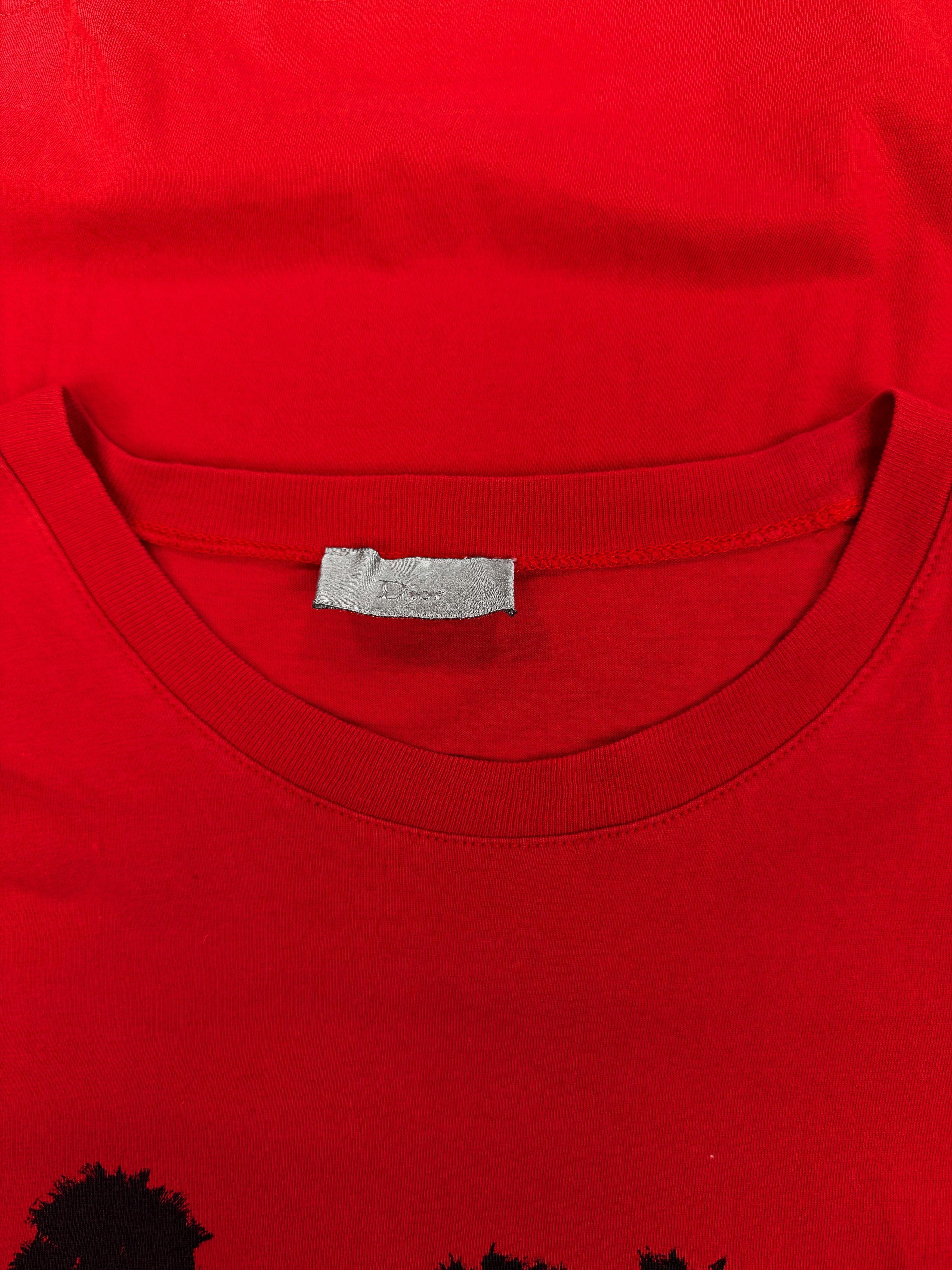 SS07 Dior Homme ‘Bruce Lee’ Red Graphic T-Shirt