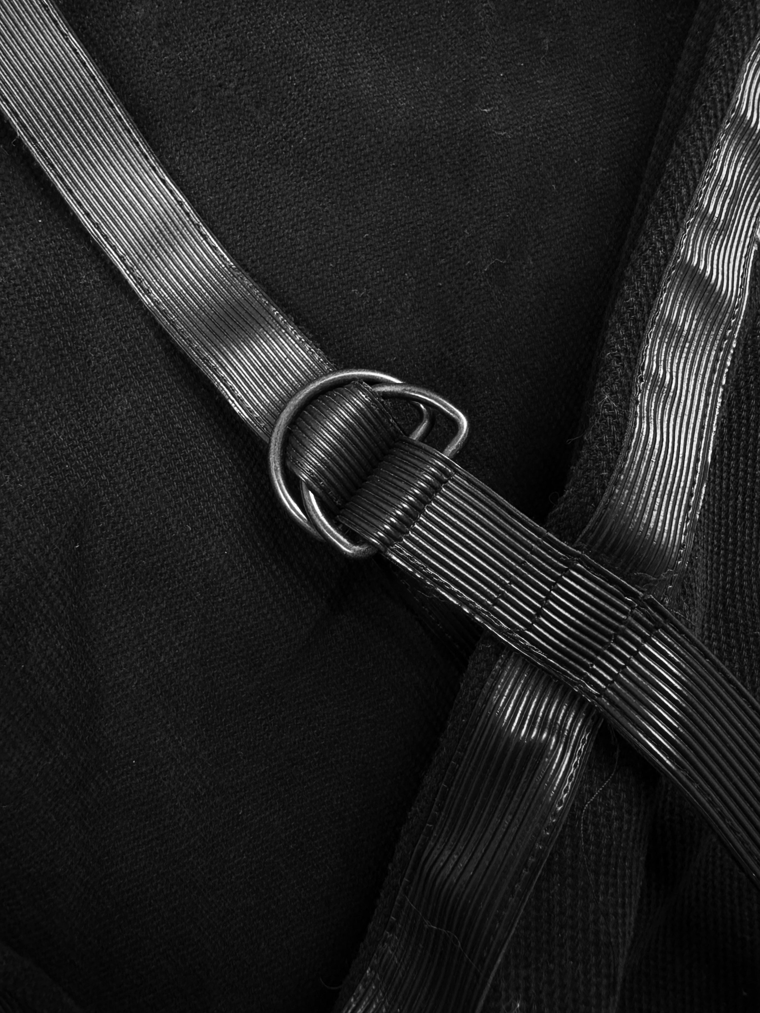 AW02 Raf Simons ‘Virginia Creeper’ Bondage D-Ring Black Denim