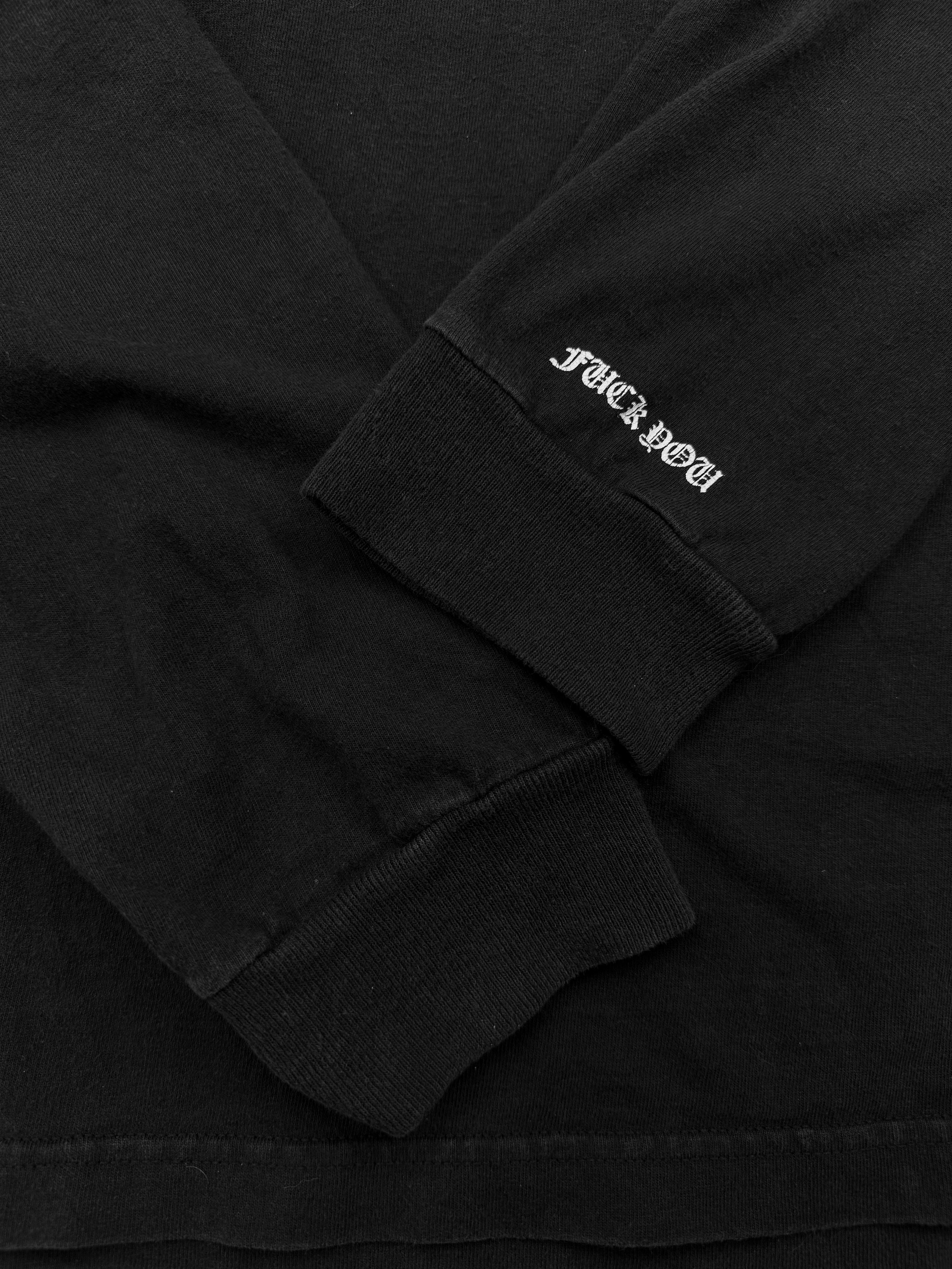 90s Chrome Hearts Vine Dagger Ringer Collar ‘Fuck You’ Long Sleeve