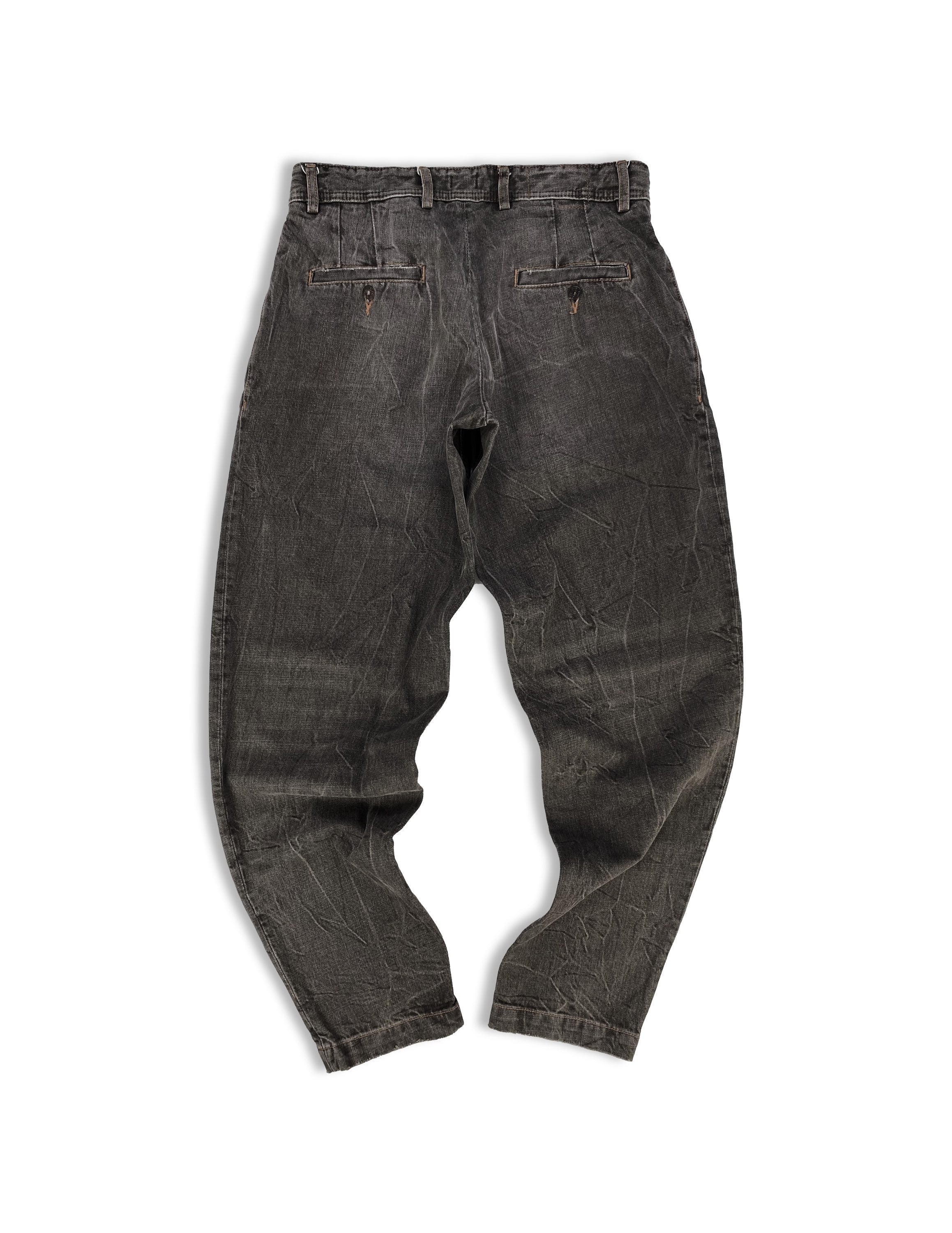 00s Dolce & Gabbana Ash Wash Multi-zip Wide Cut Denim