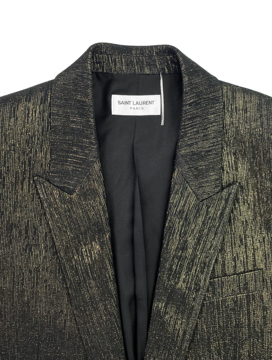 SS20 Saint Laurent Paris Glitter Thread Single Breast Blazer