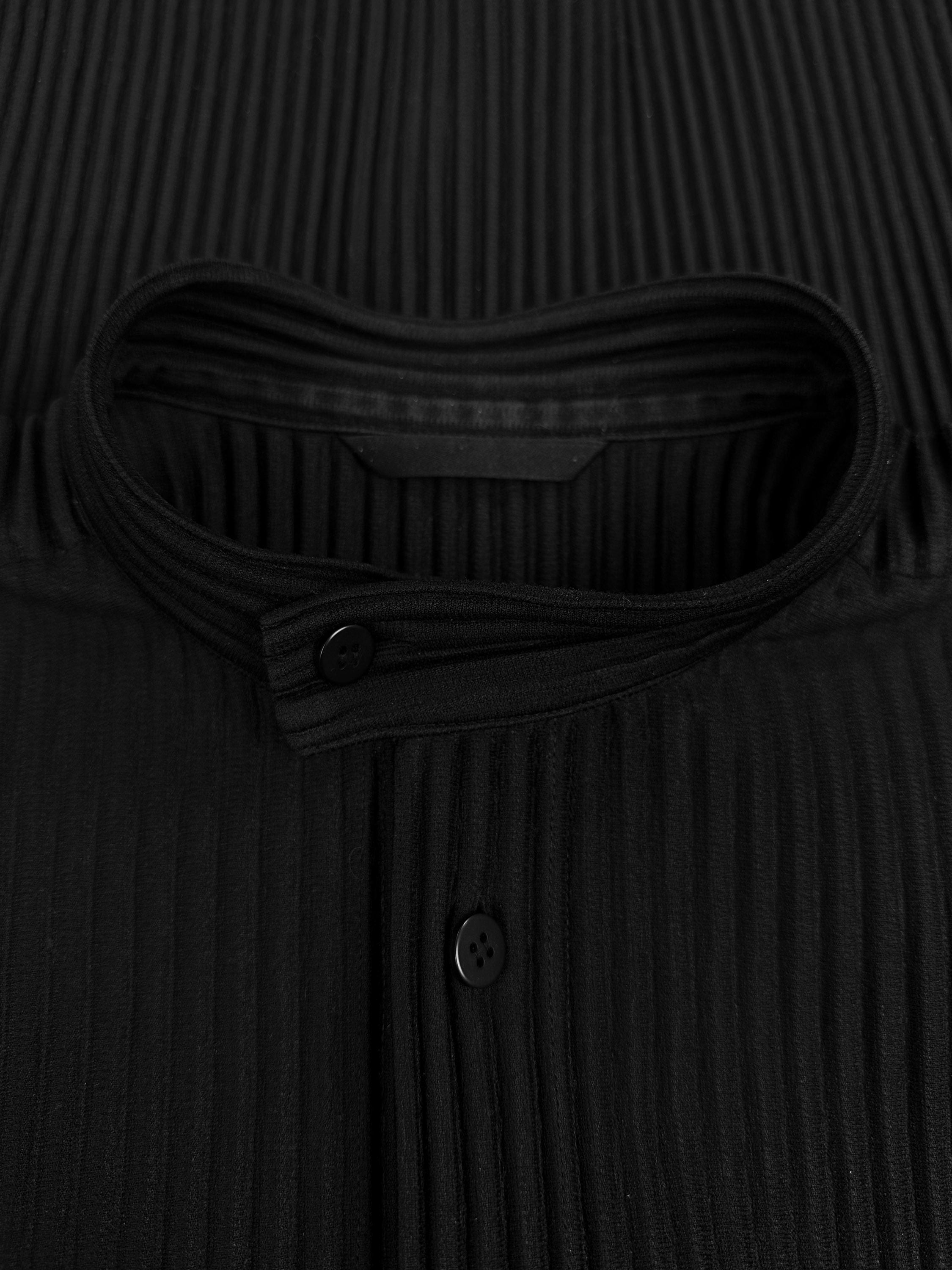 Homme Plisse by Issey Miyake Black Button Down Shirt Jacket