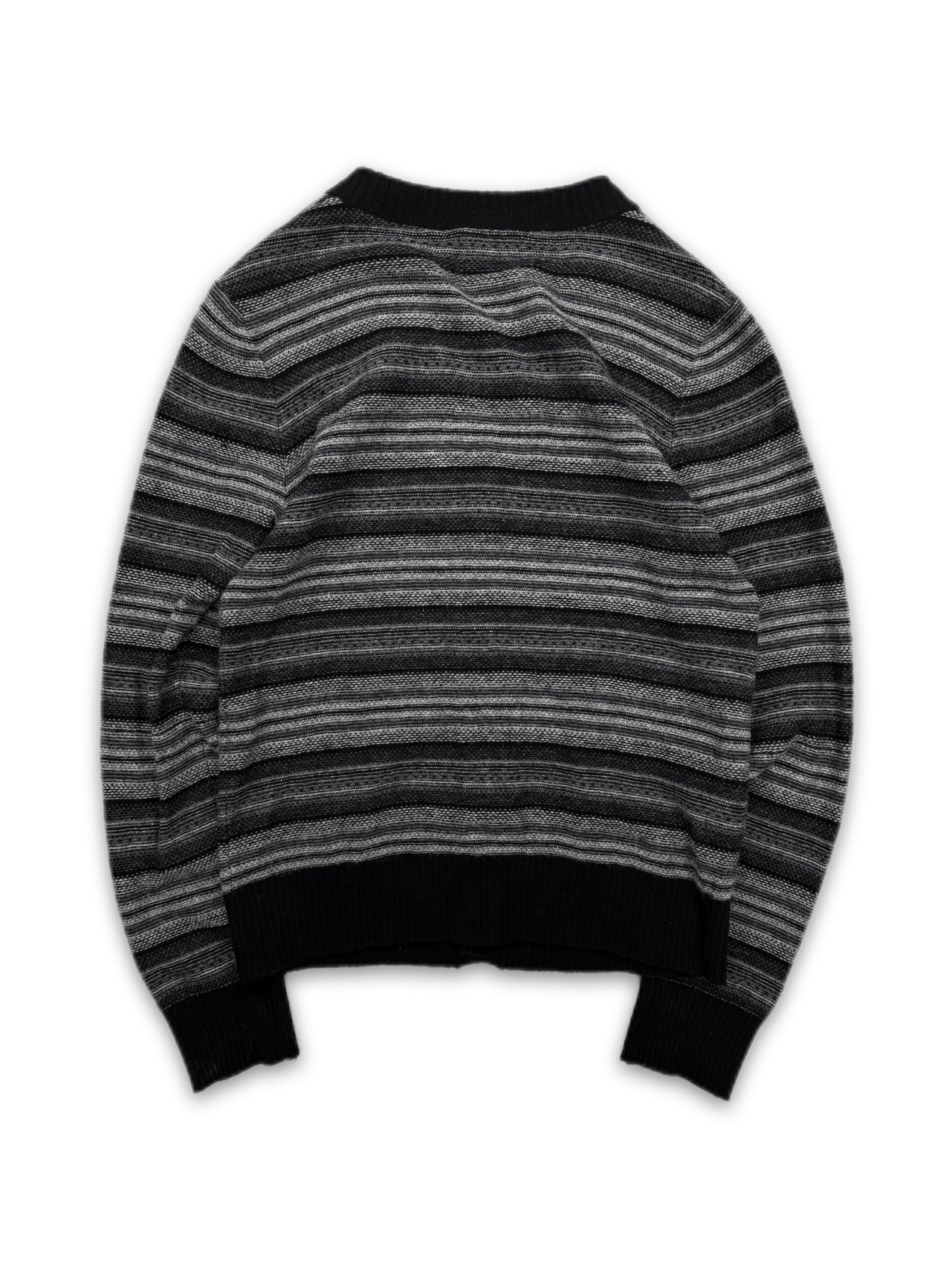AW07 Number (N)ine ‘Love God Murder’ Striped Wool Cardigan