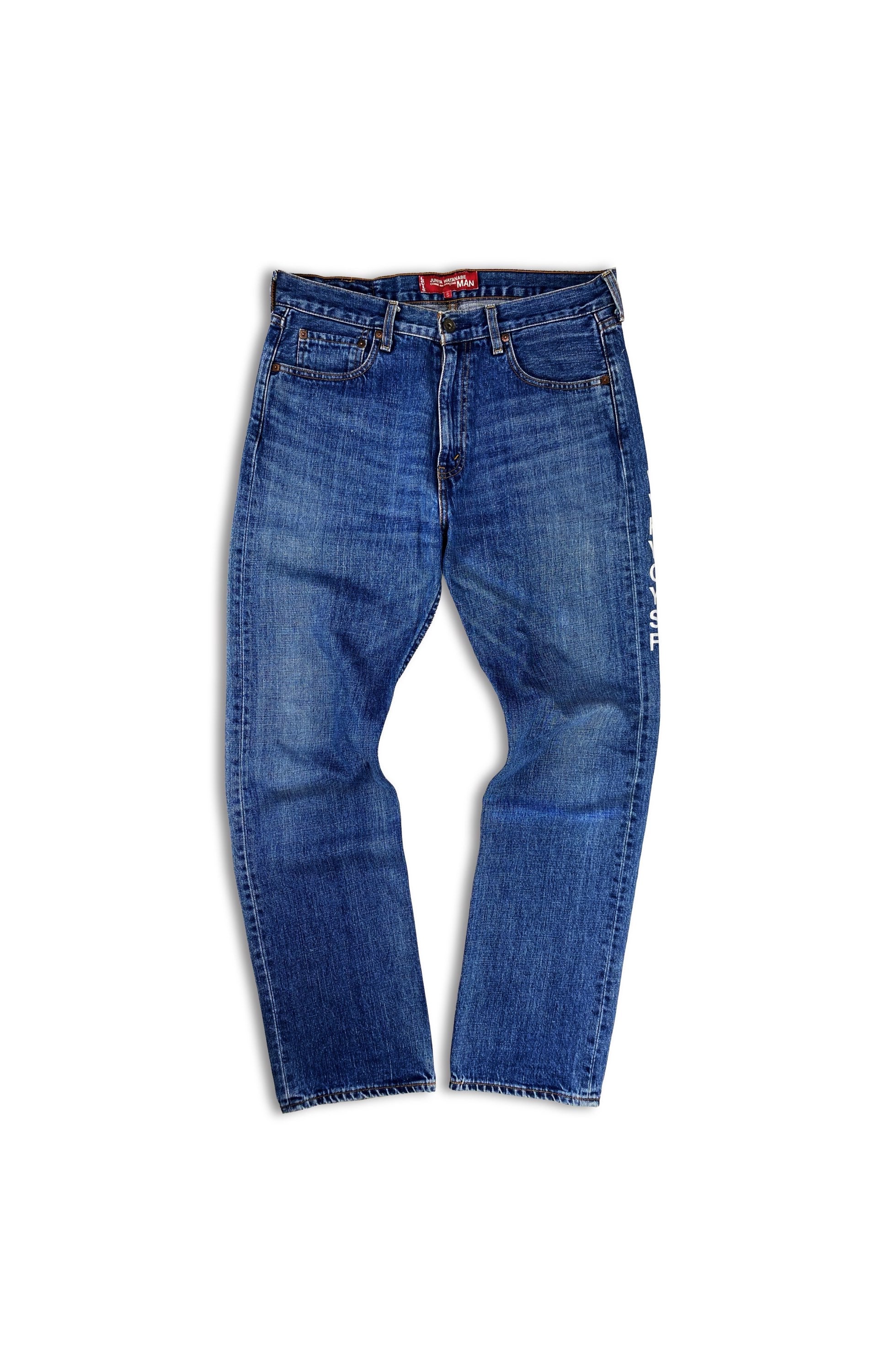 SS02 Junya Watanabe ‘Fulfill Me’ Poem Indigo Full Print Denim