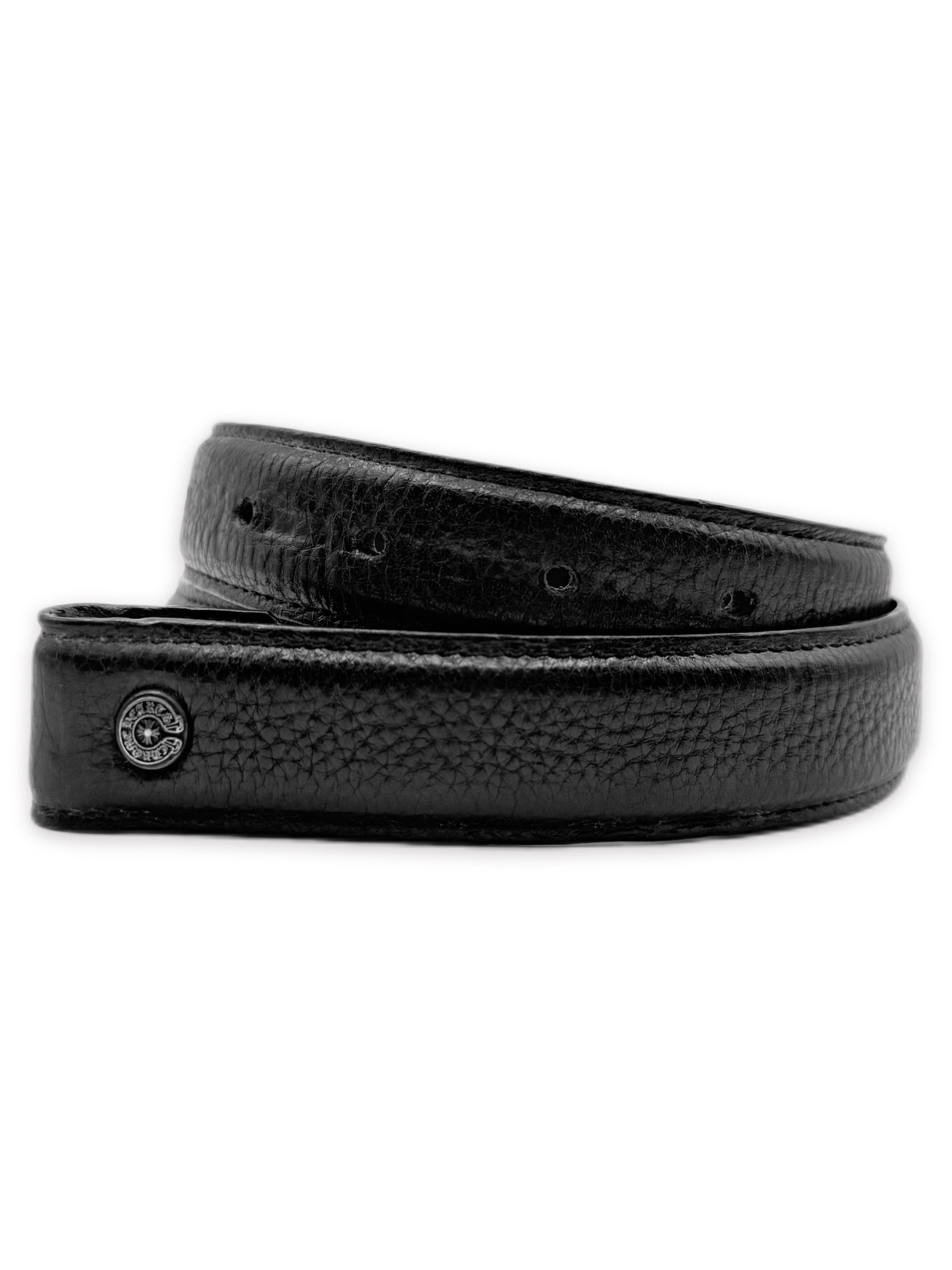 Chrome Hearts 1 inch Black Leather Belt Strap