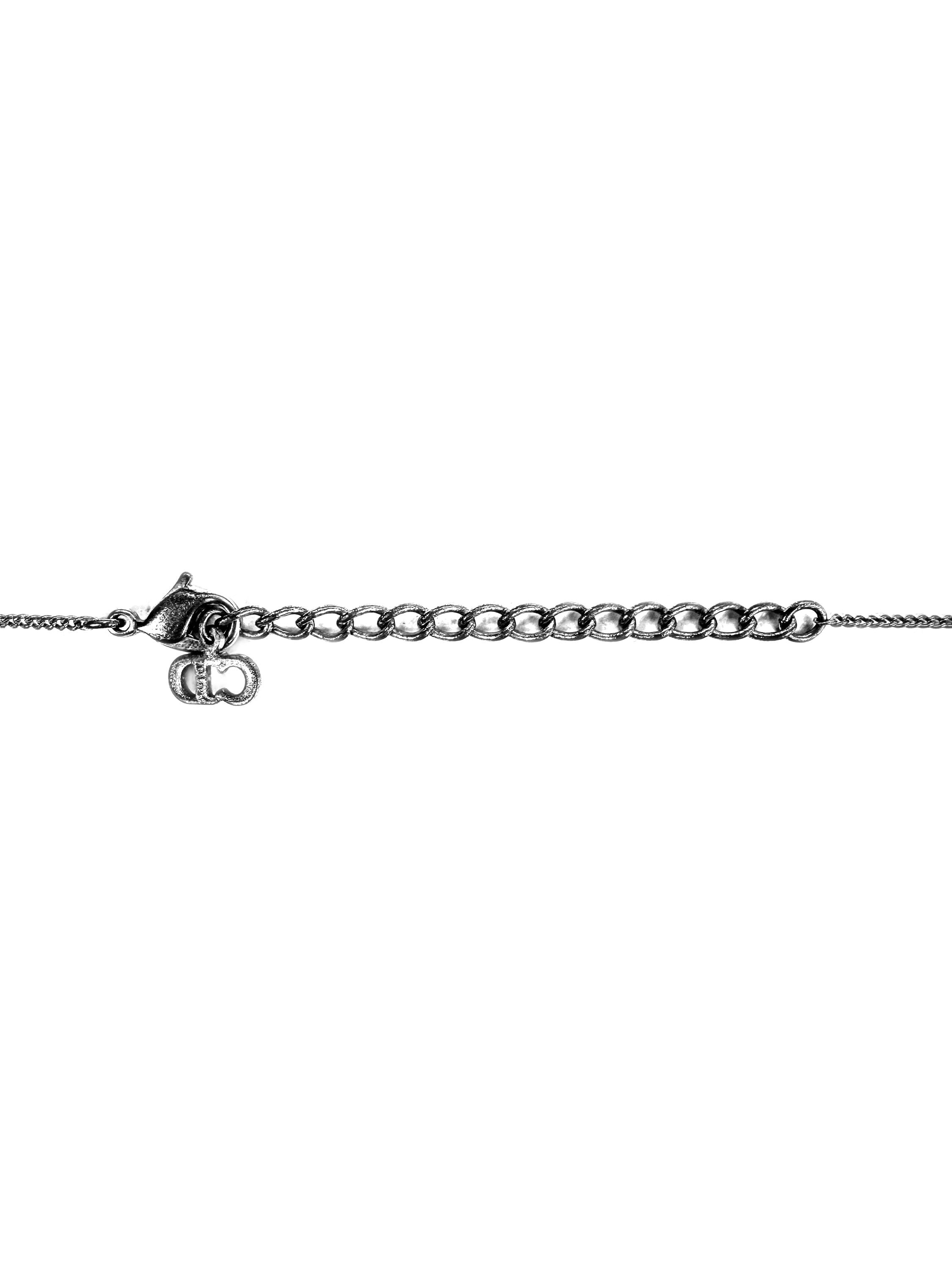 00s Dior ‘CD’ Pendant Silver Necklace