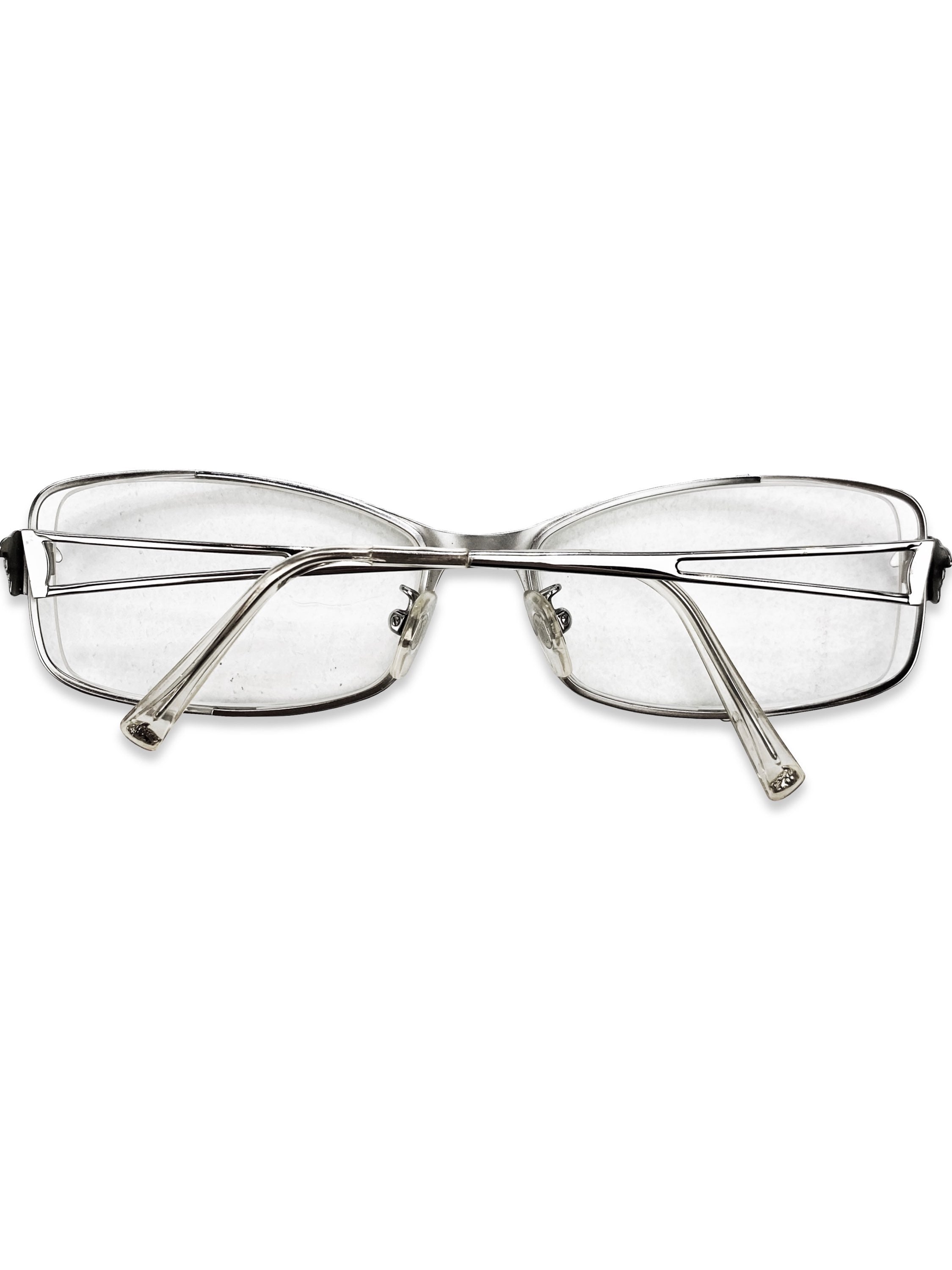 Versace Medusa Head Metallic Boxy Glasses Frames