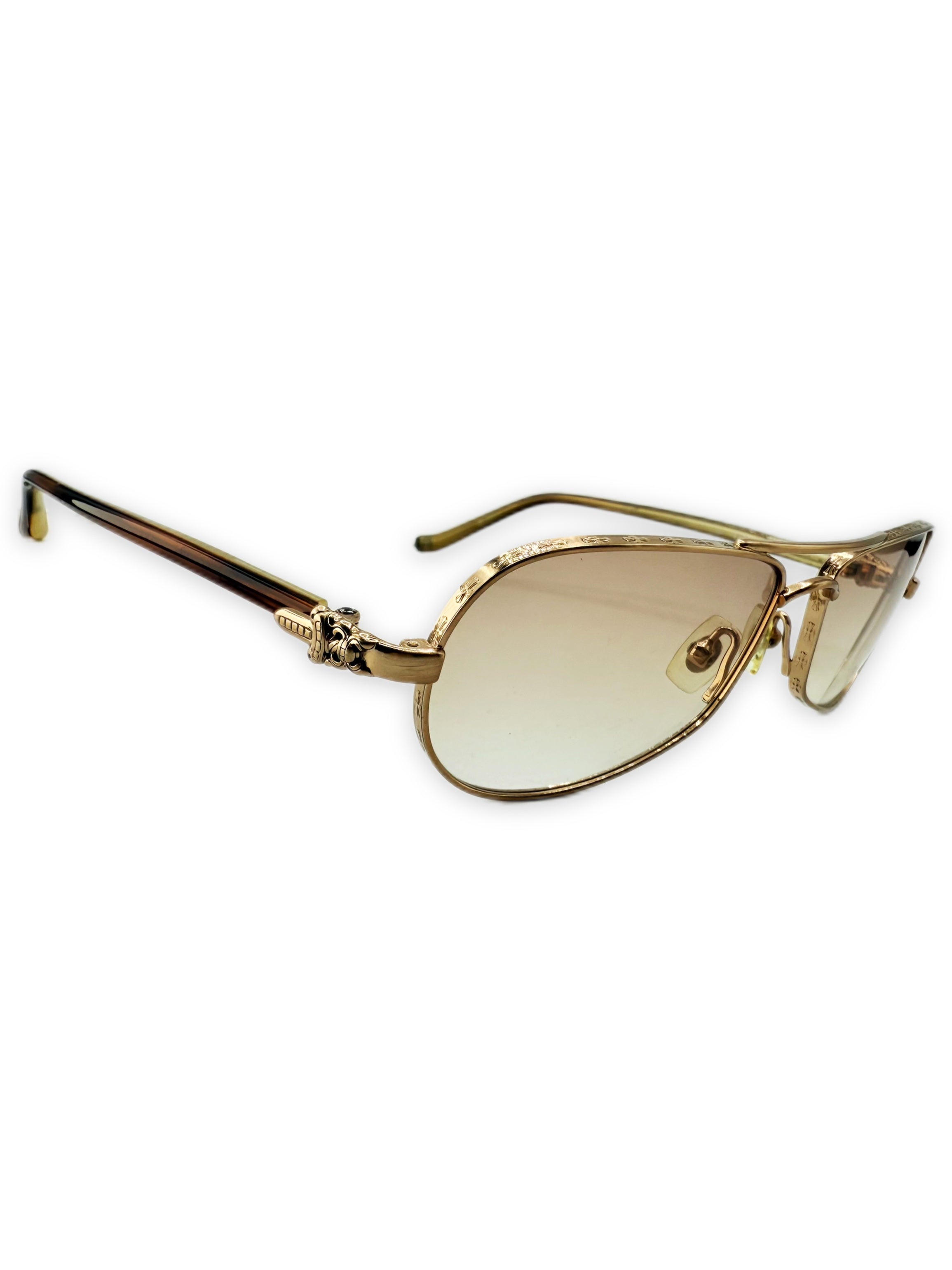 Chrome Hearts 22k Gold ‘Little Red’ Aviator Sunglasses