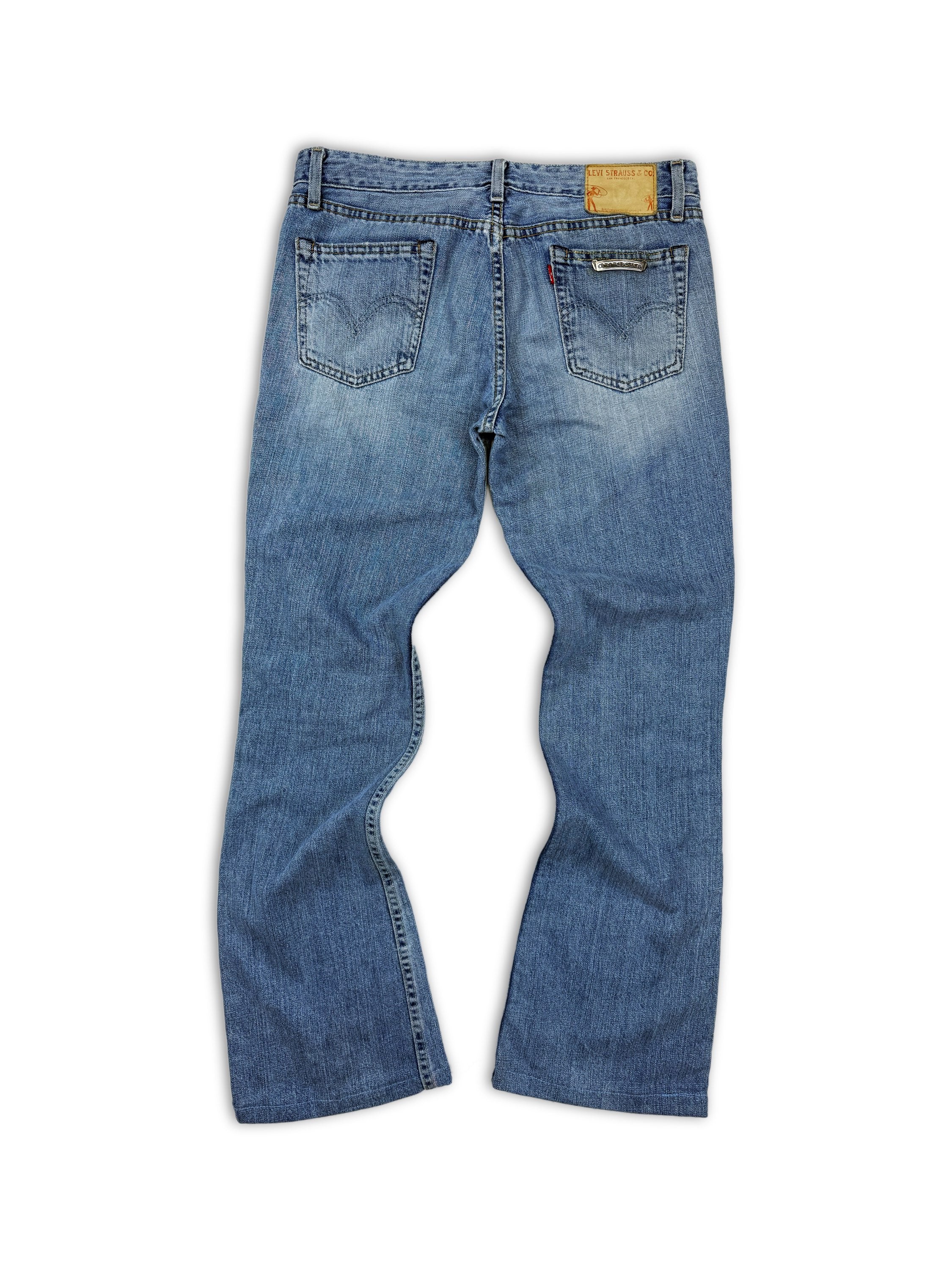 Chrome Hearts x Levi’s Triple Pink Patch Silver Cross Flared Jeans