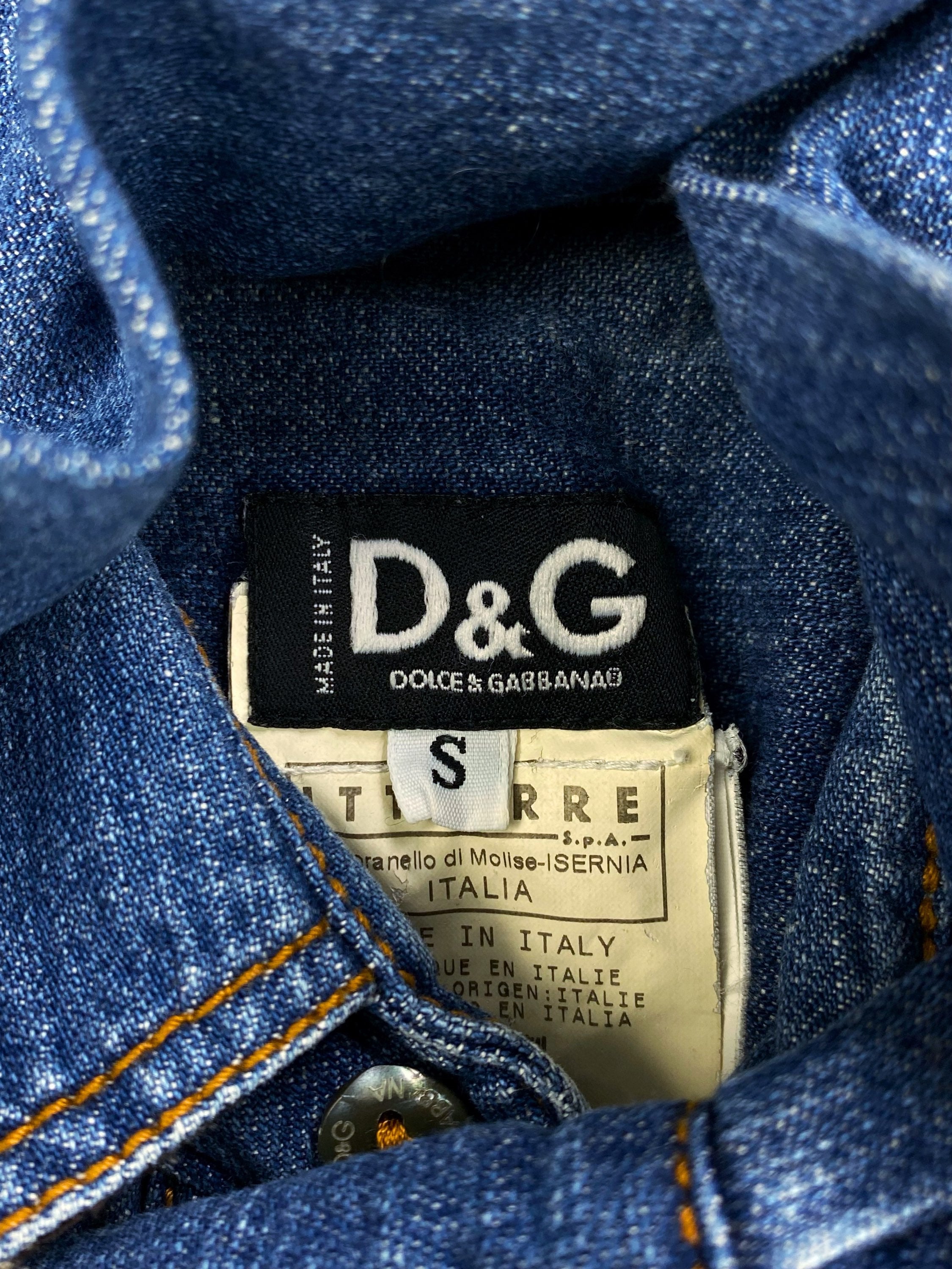 00s Dolce & Gabbana Denim Belted Utility Collared Shirt