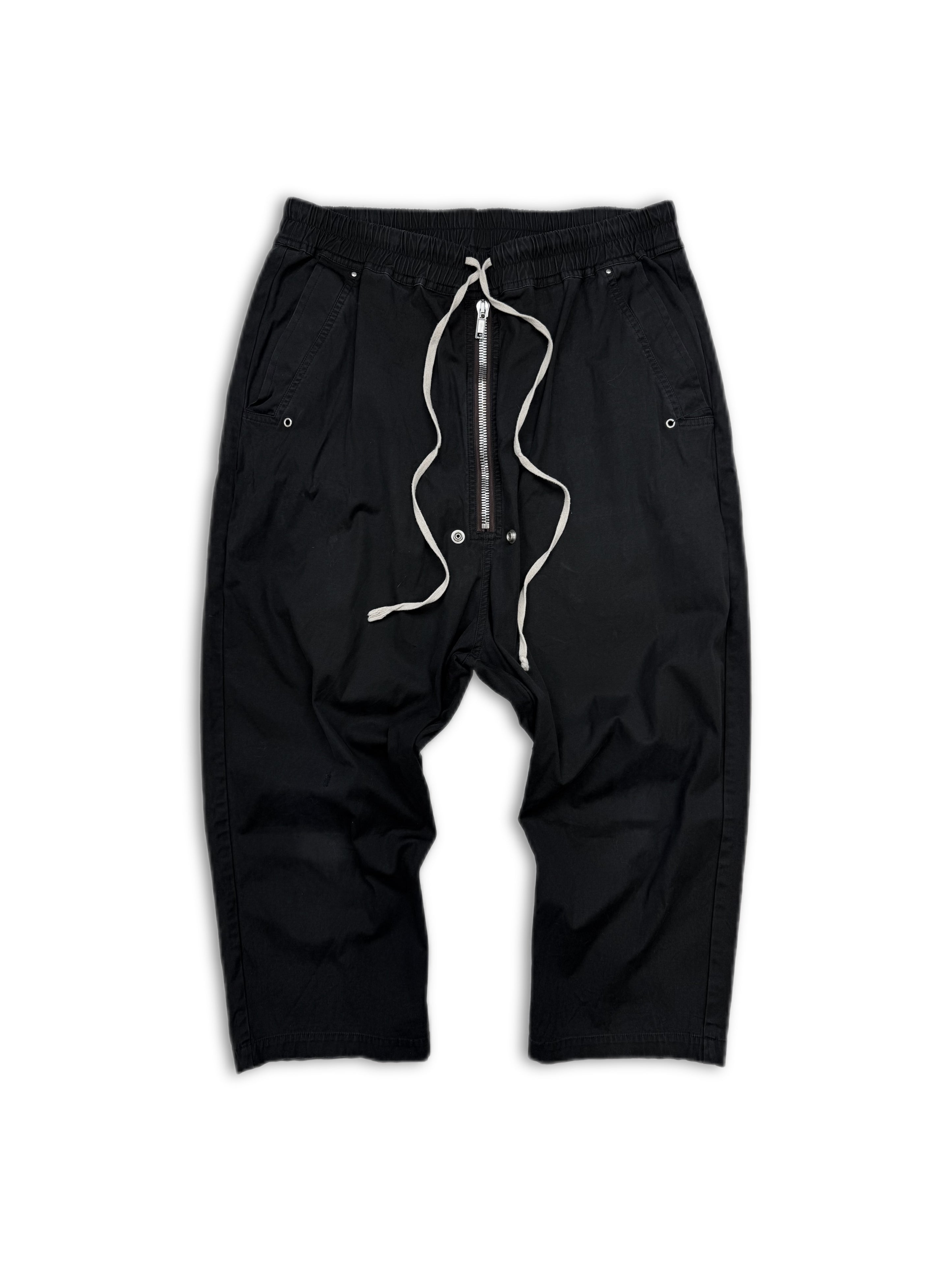 SS20 Rick Owens ‘Tecuatl’ Front Zip 3/4 Length Cropped Pants