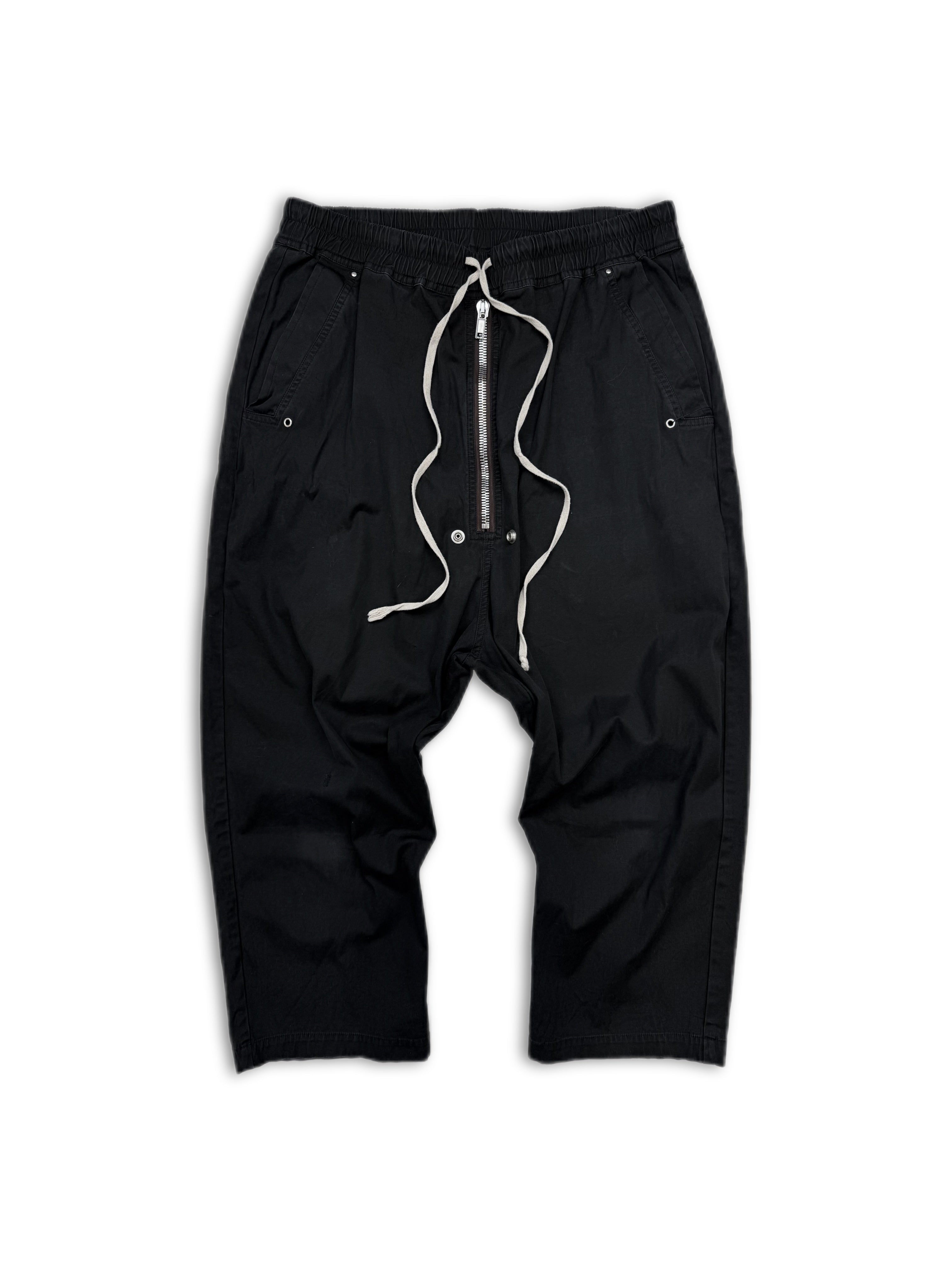 SS20 Rick Owens ‘Tecuatl’ Front Zip 3/4 Length Cropped Pants