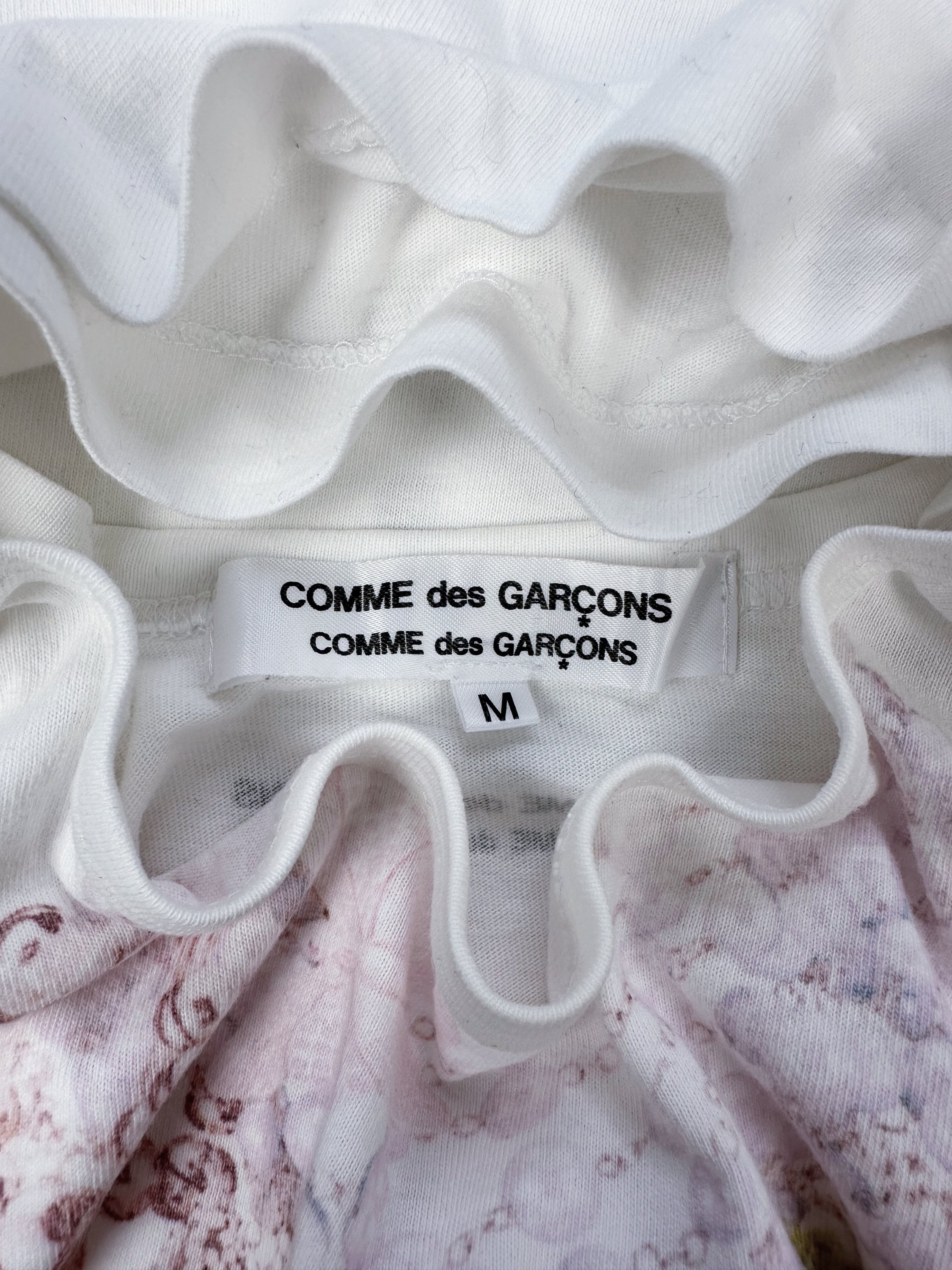 00s Comme des Garçons ‘Jewel’ White Graphic T-Shirt