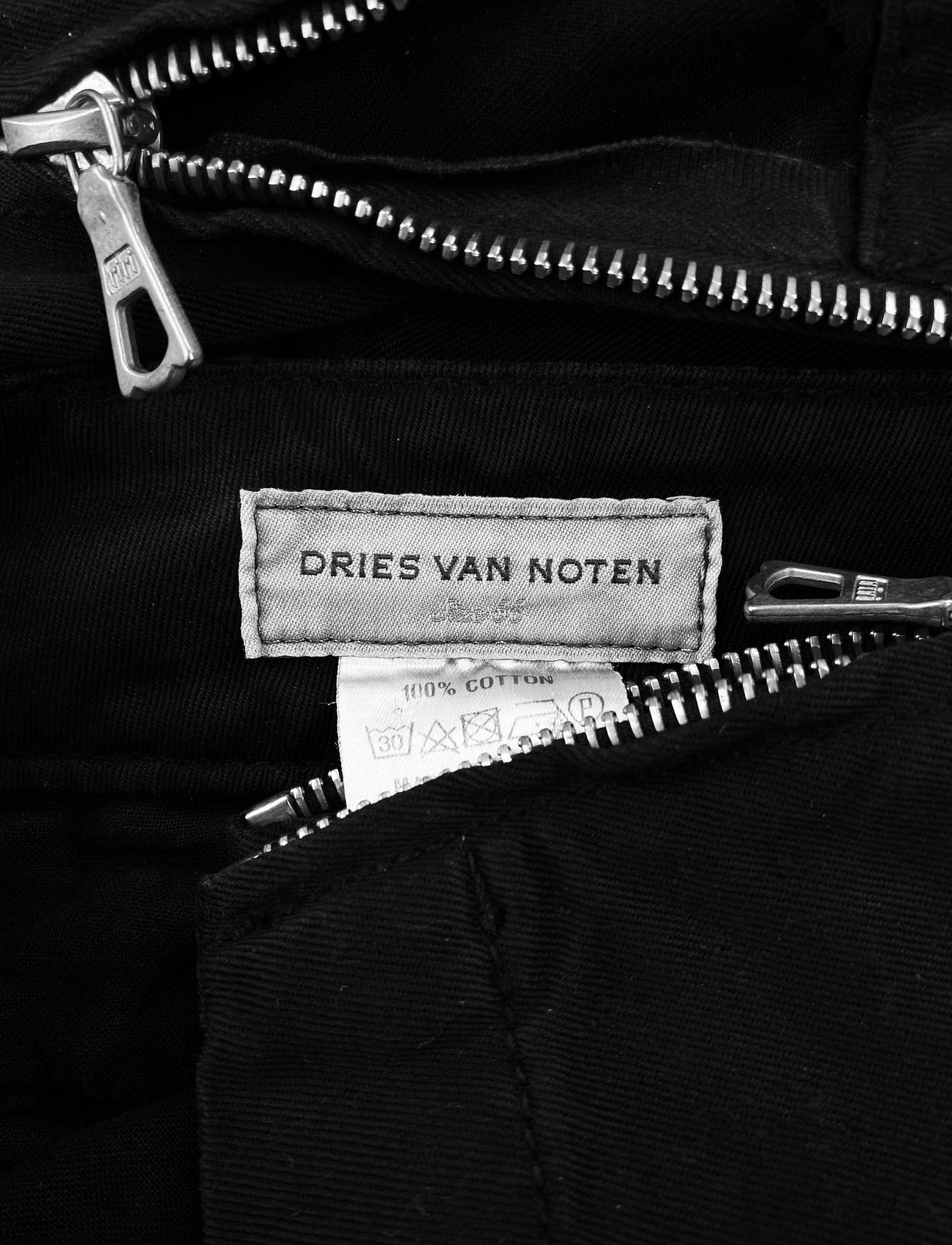 Dries Van Noten Black Multi Zip Metallic Flared Pants
