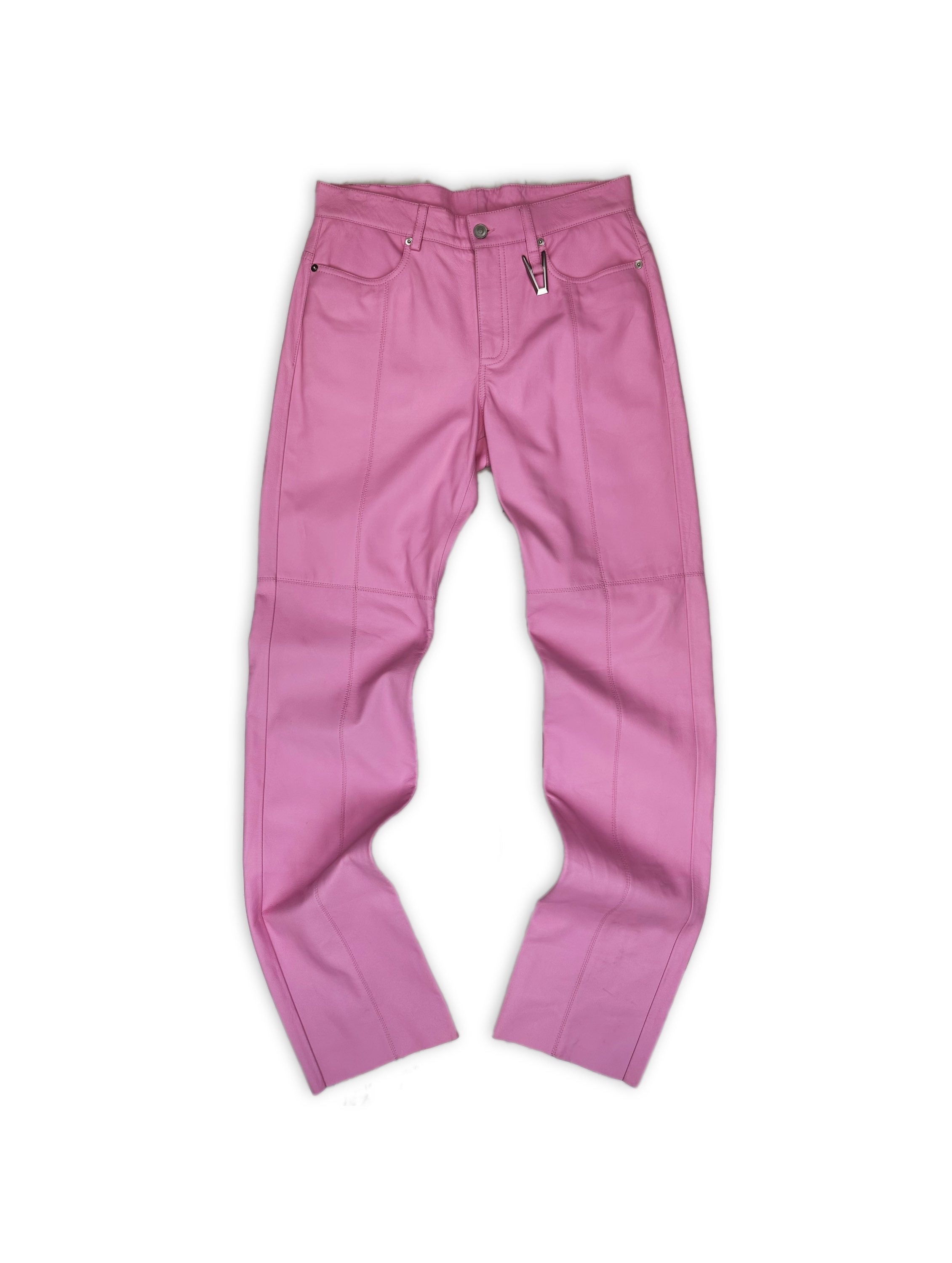 Alyx Baby Pink Sheepskin Leather Slim Cut Pants