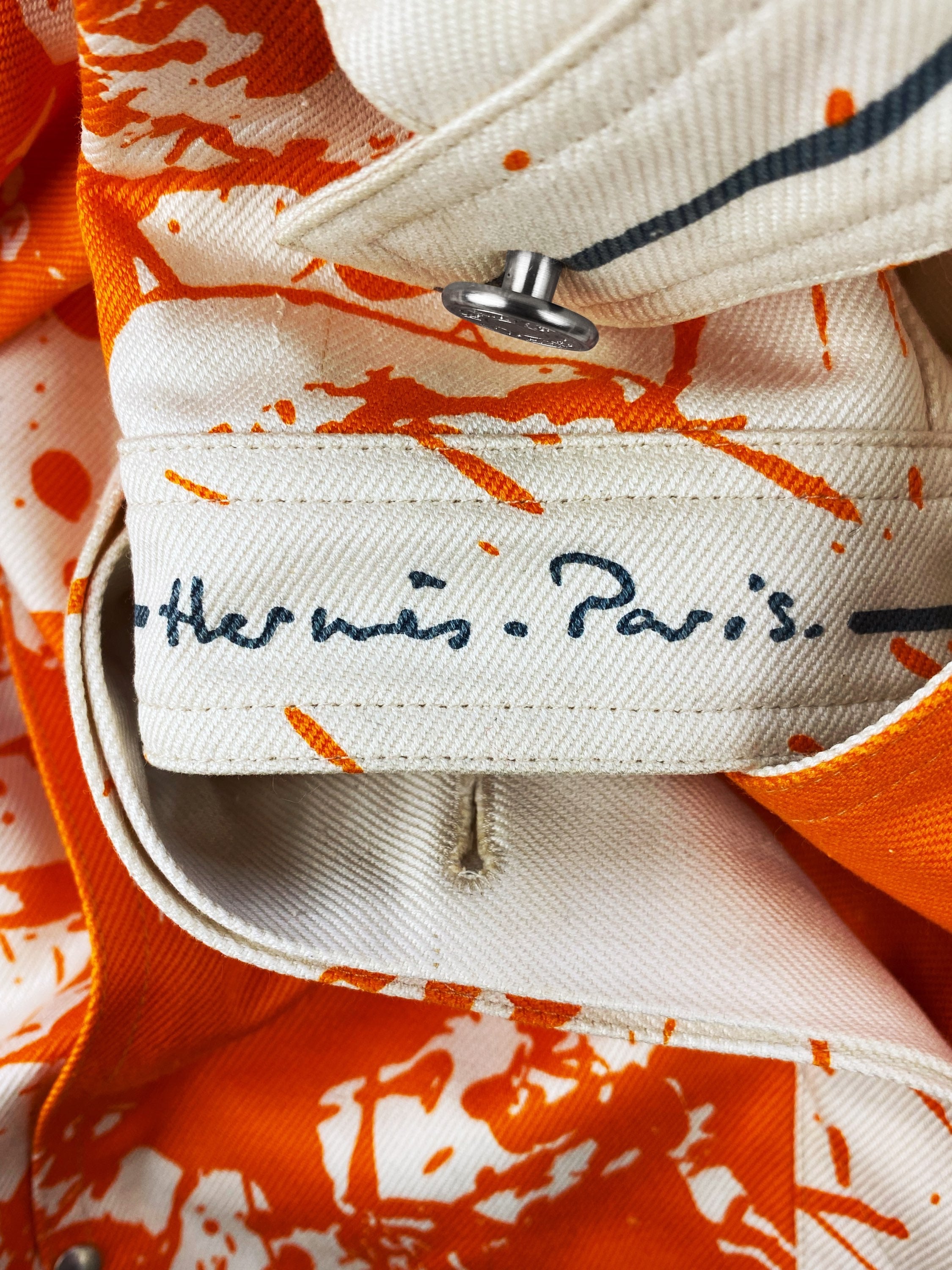 SS04 Hermès by Martin Margiela ‘Cheval Surprise’ Splatter Denim Jacket