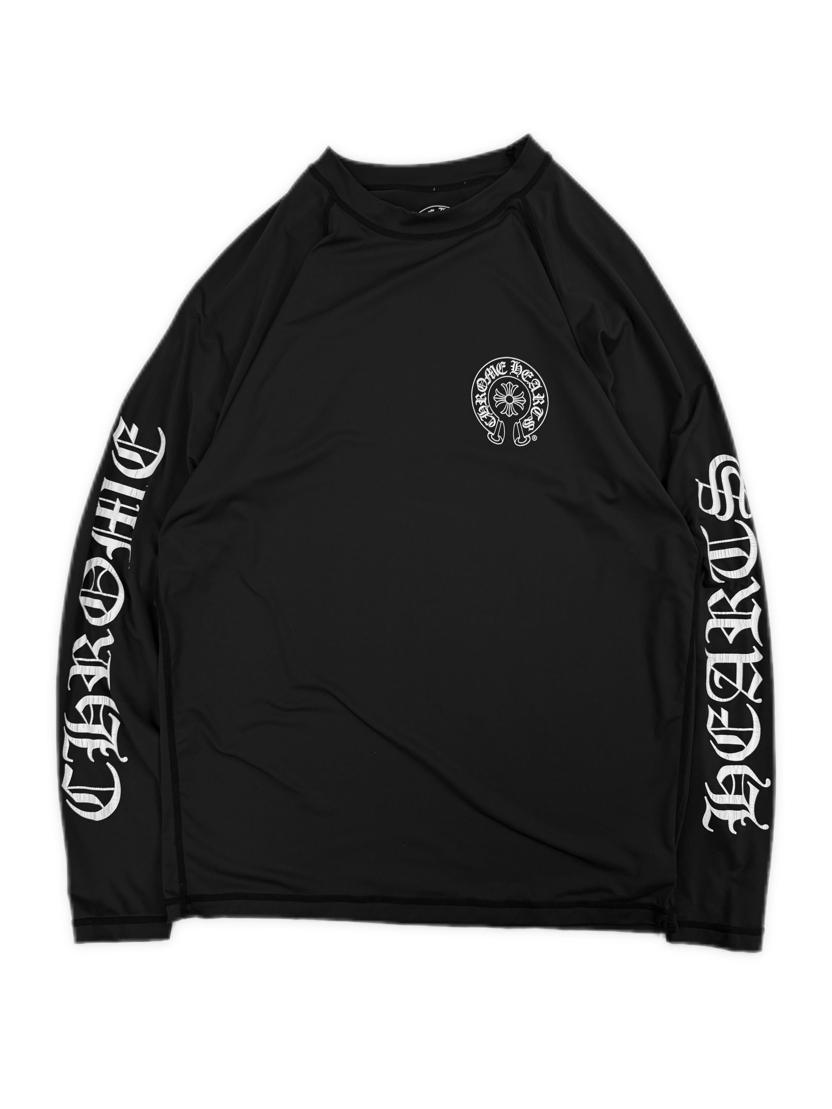 Chrome Hearts Horse Shoe Logo Athletic Spandex Logo Long Sleeve