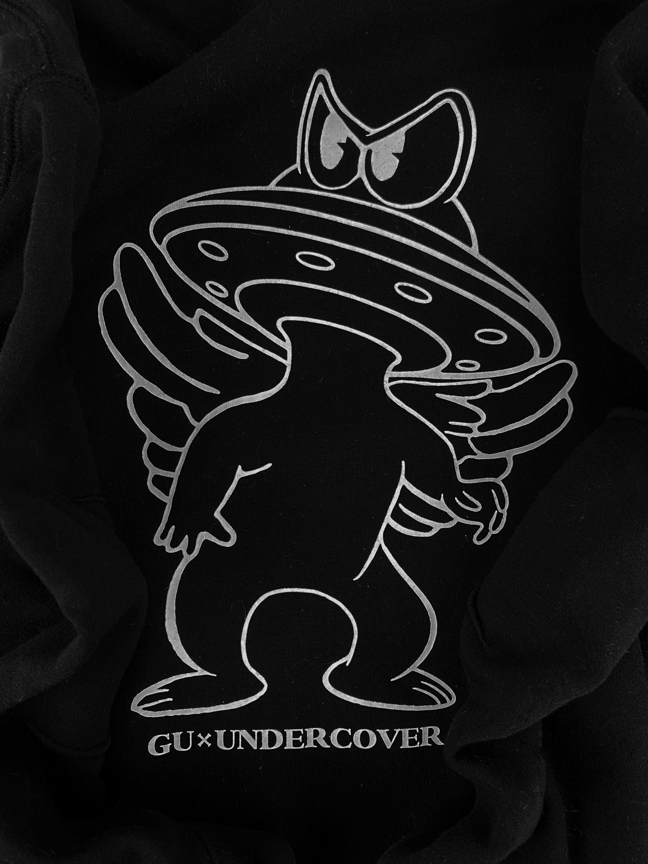 Undercover ‘Mushroom’ Black Heavyweight Spellout Hoodie