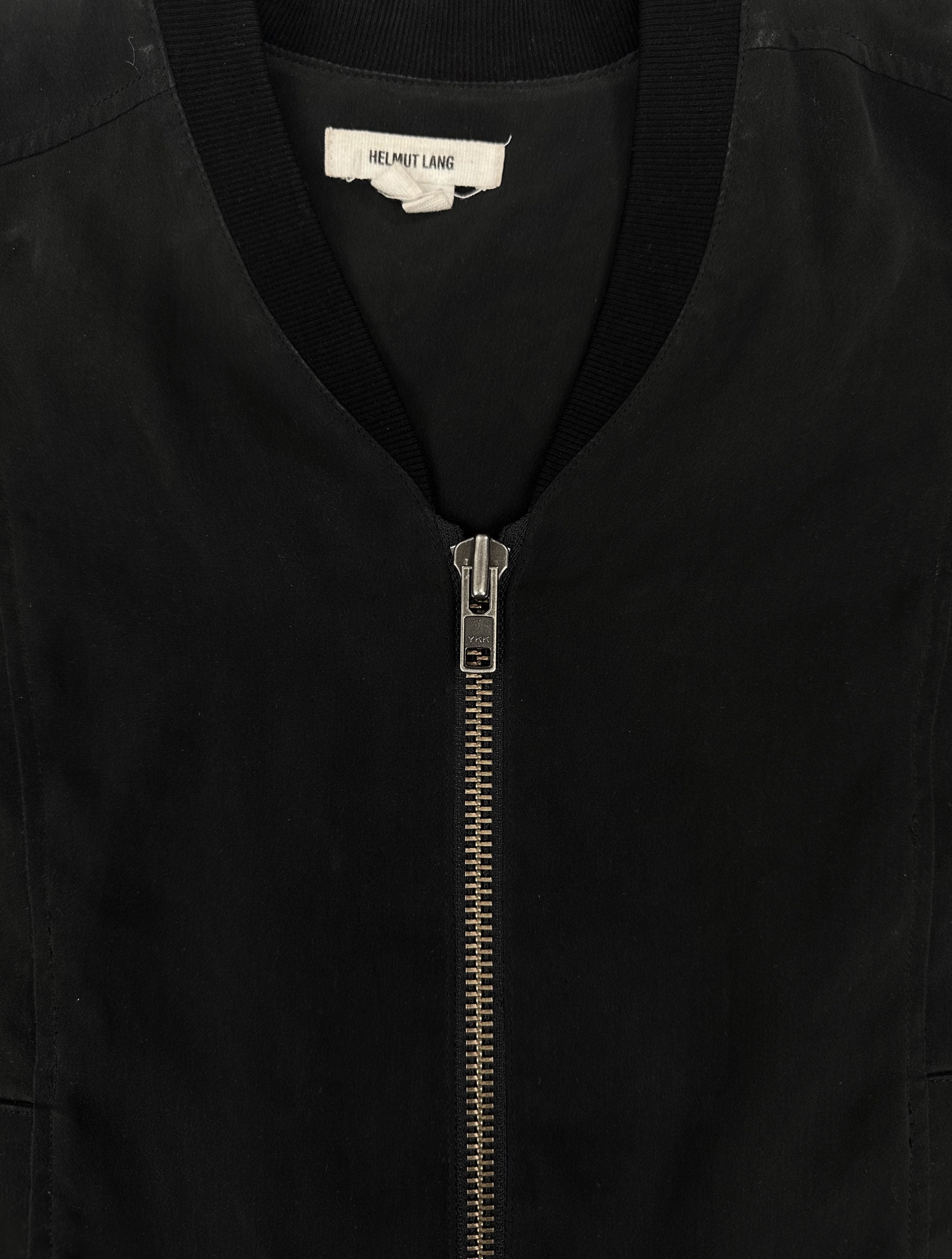 Helmut Lang Black Light Weight Full-zip Bomber Jacket
